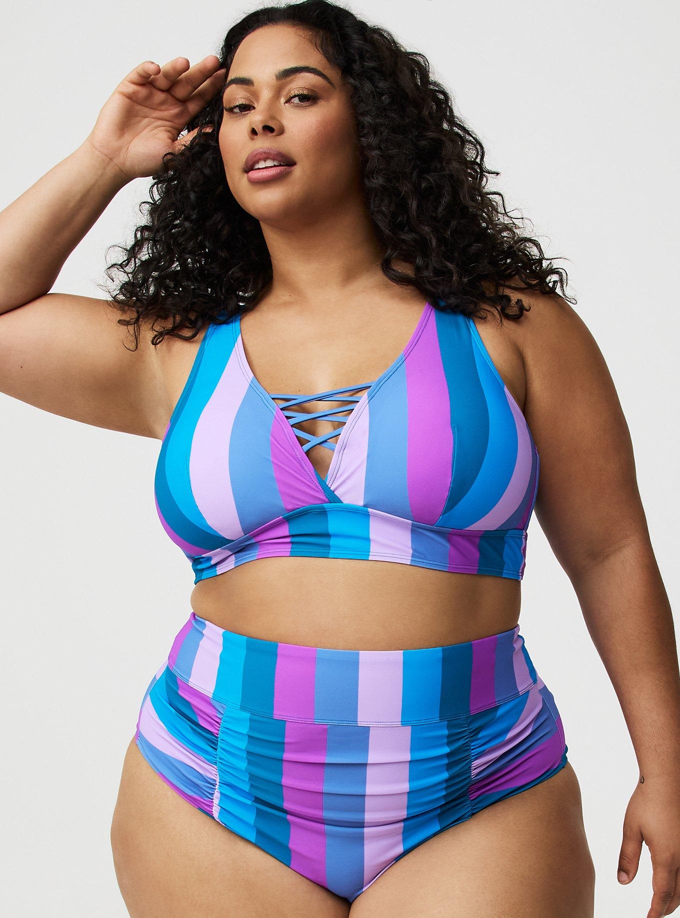 Wireless XO Triangle Swim Top