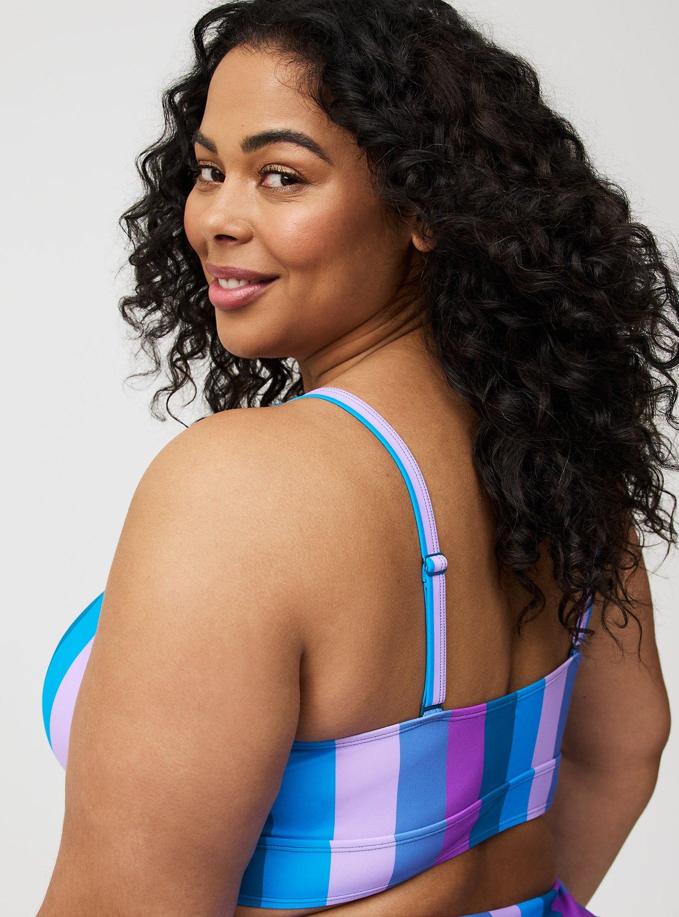Wireless XO Triangle Swim Top