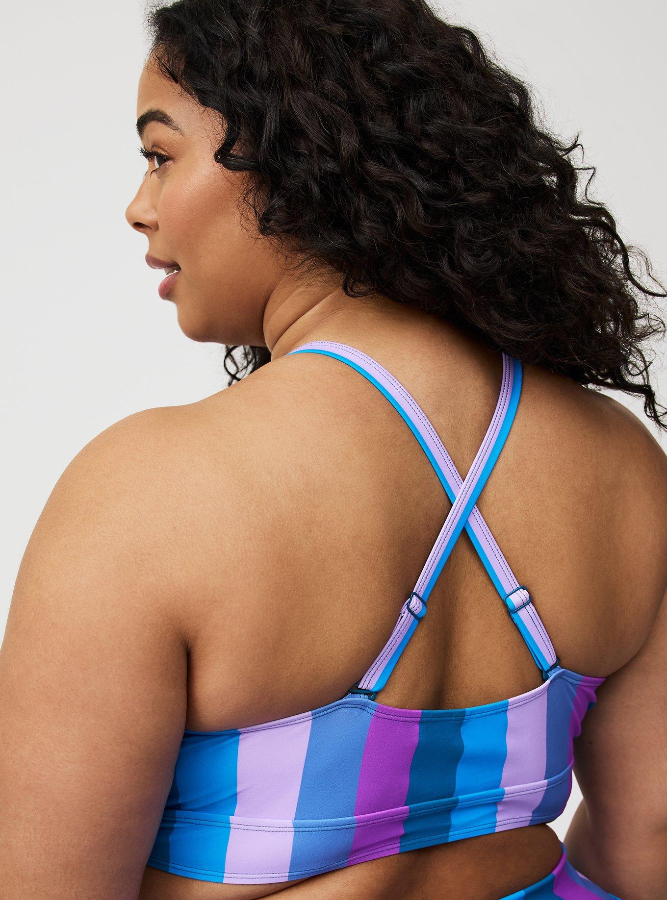 Wireless XO Triangle Swim Top