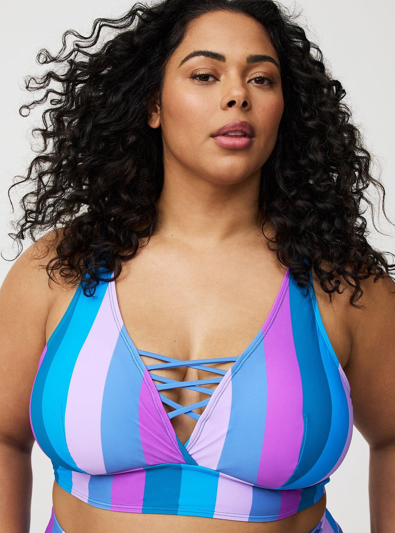 Wireless XO Triangle Swim Top