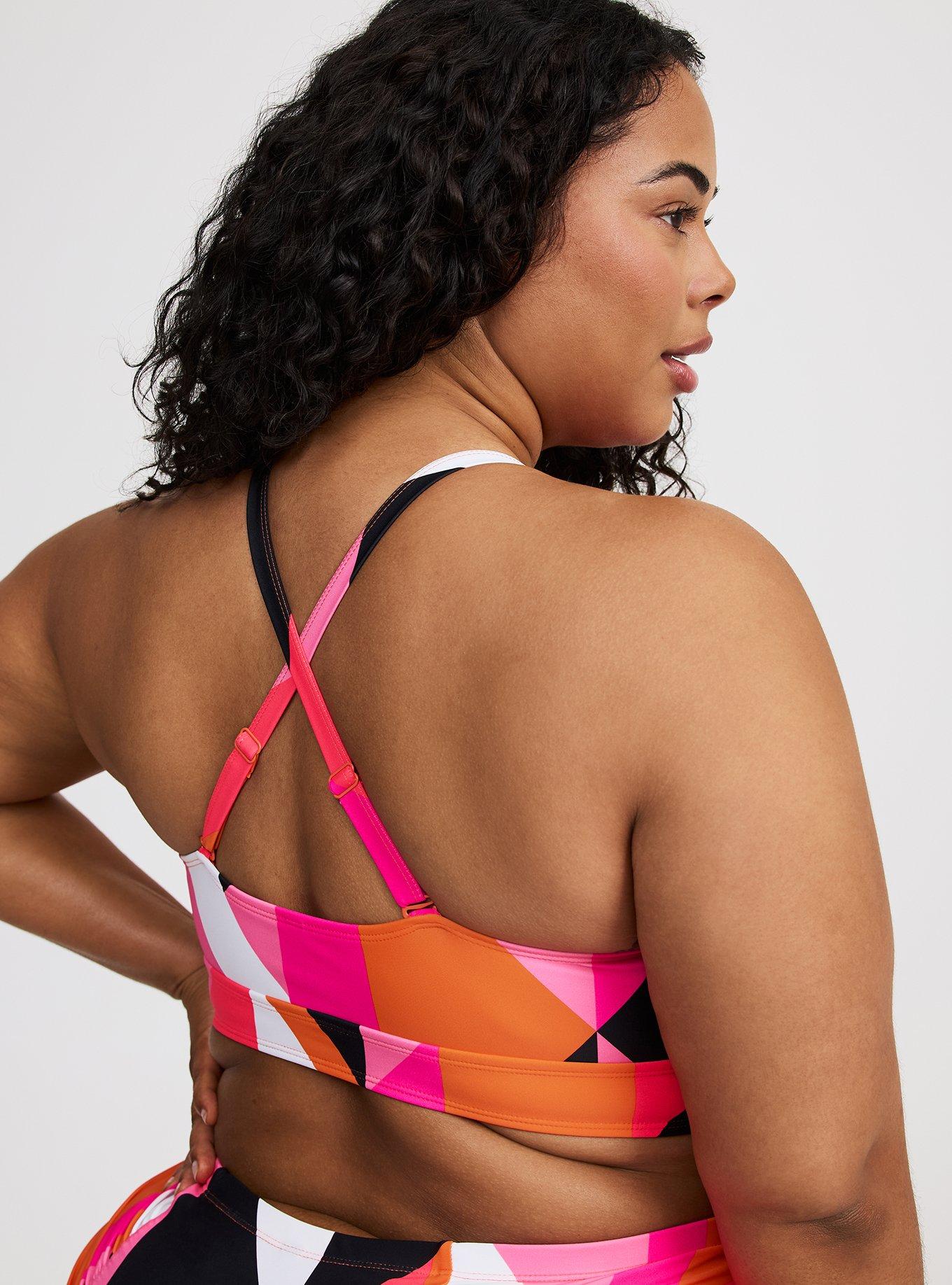 Wireless XO Triangle Swim Top