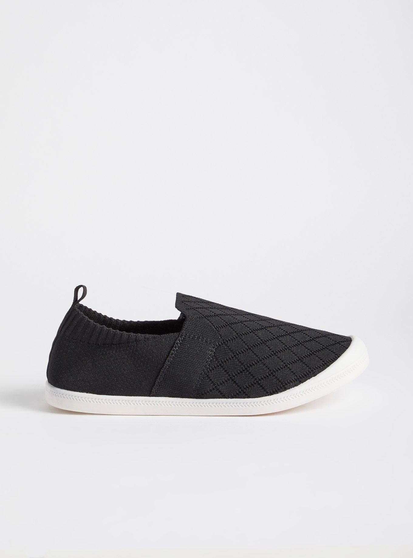 Plus Size Slip-On Sneaker - Knit Black (WW), BLACK, alternate