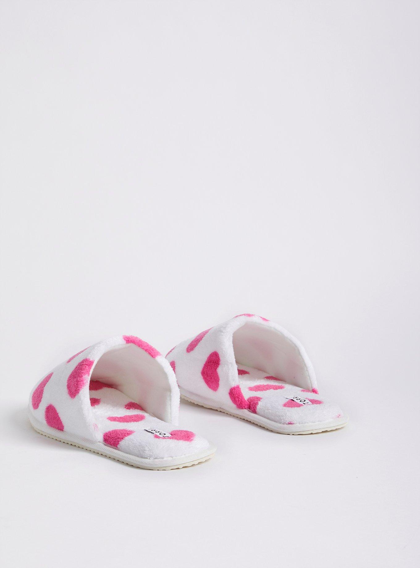 Plus Size Heart Print Slipper (WW), MULTI, alternate