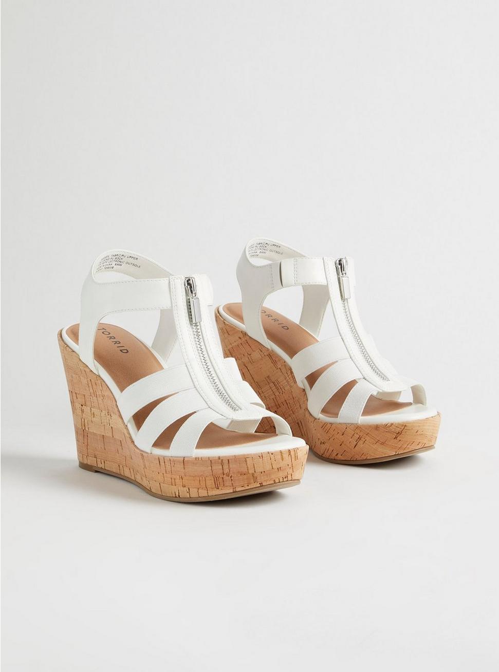 Stretch Front Zip Wedge (WW), WHITE, hi-res