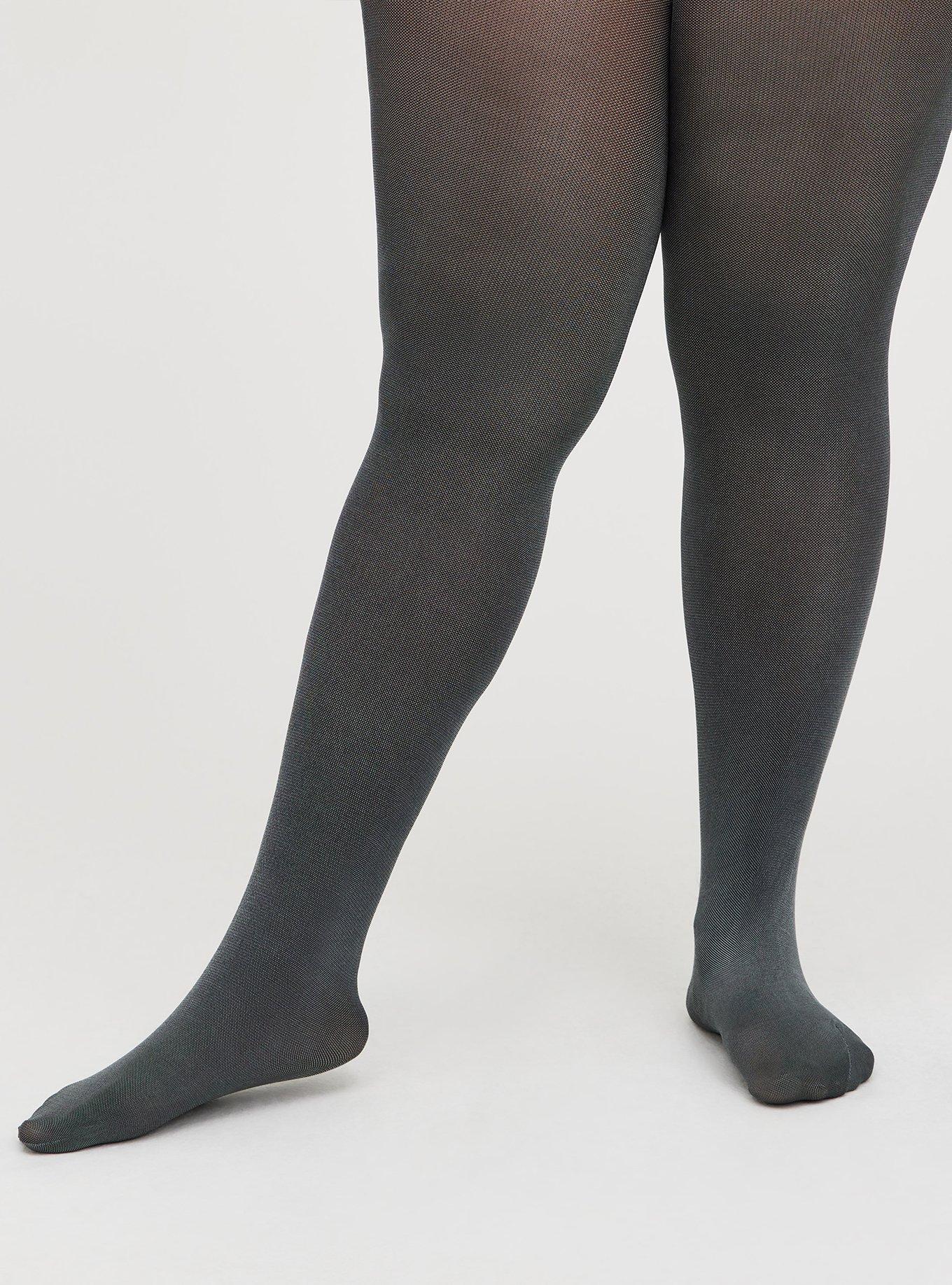 Plus Size - Charcoal Sweater Tights - Torrid