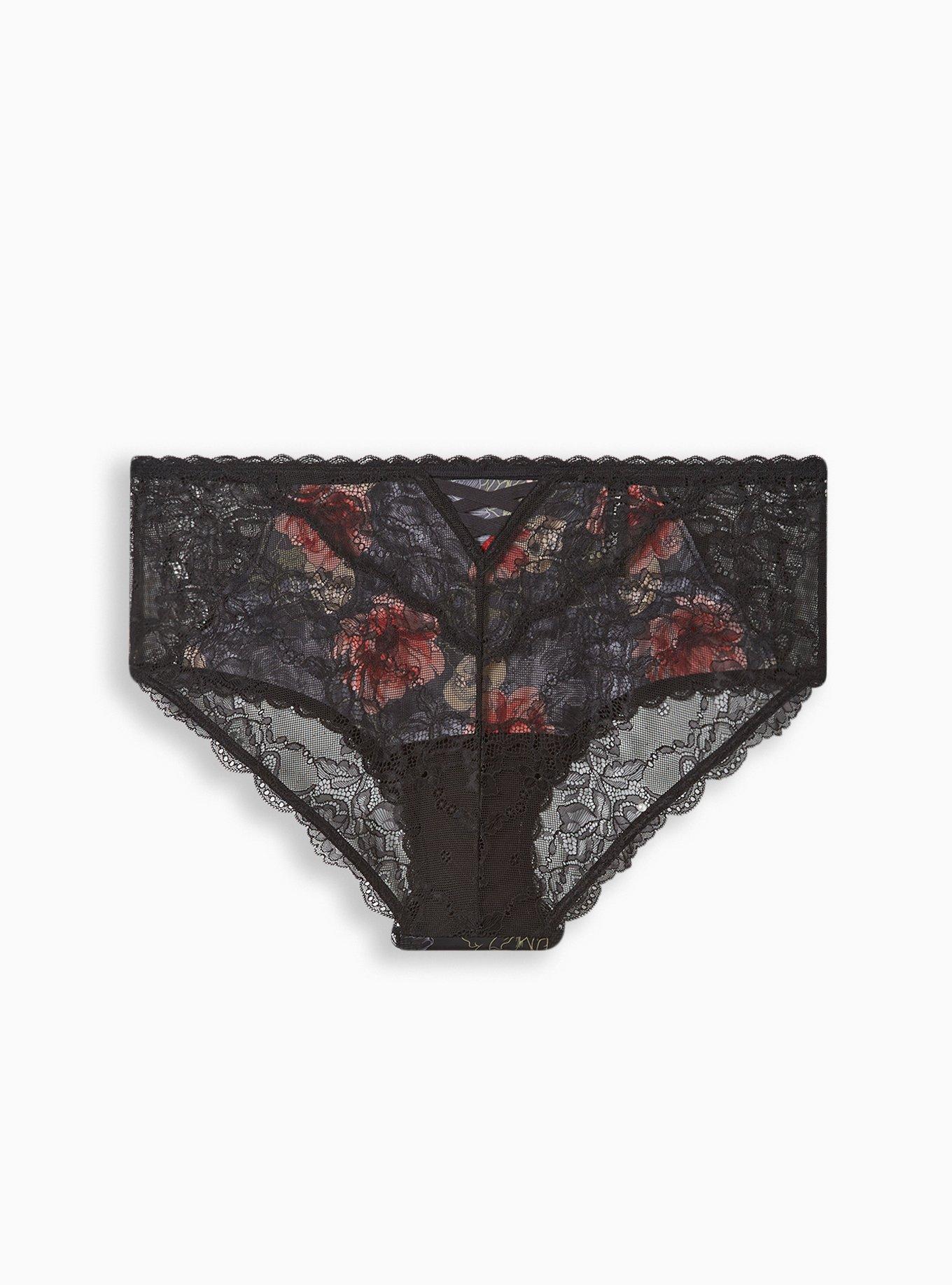 Microfiber Mid-Rise Lace Hipster XO Panty, VARIETY SKULL, alternate