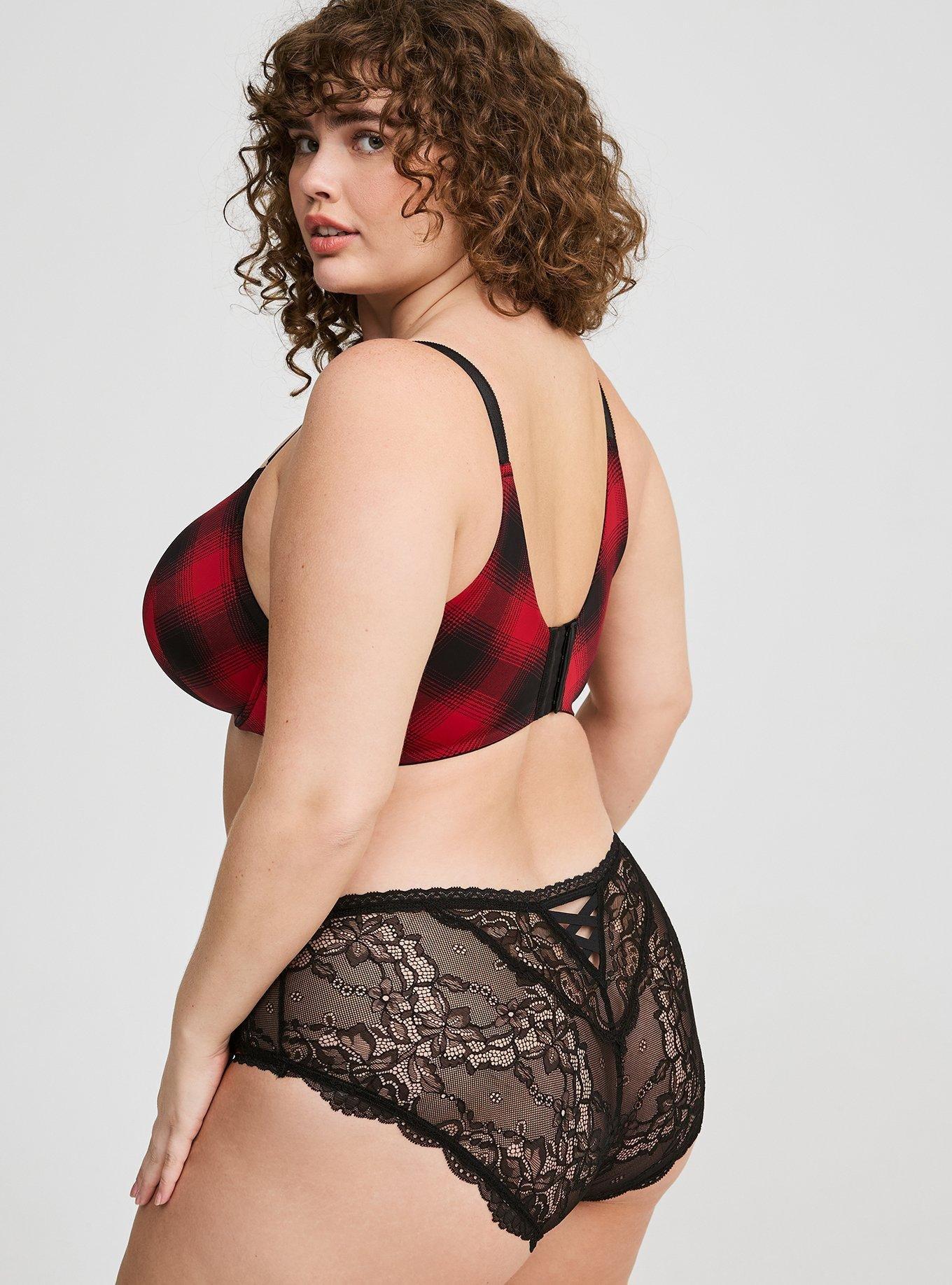Microfiber Mid Rise Hipster Lace XO Back Panty