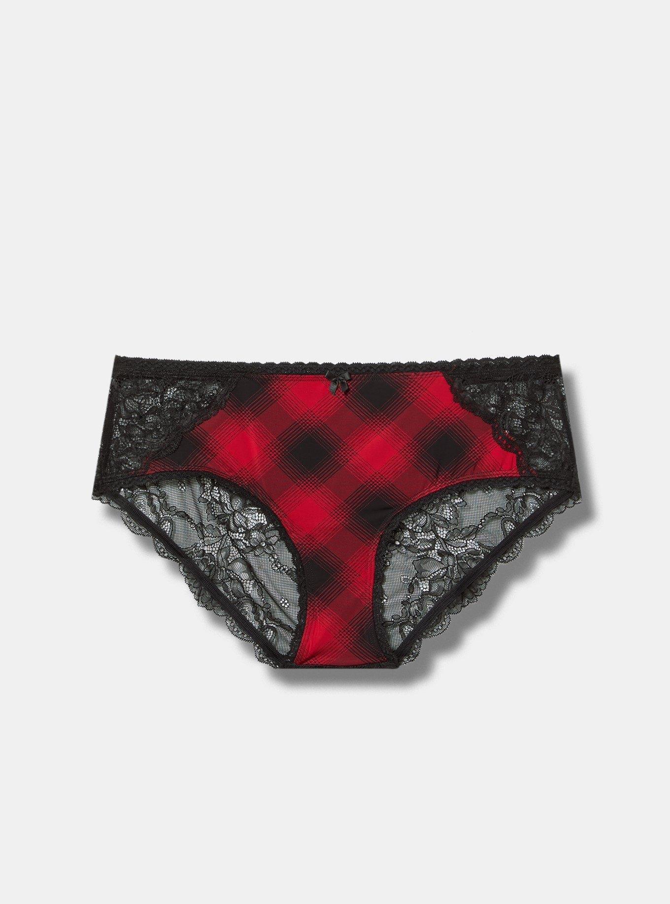 Microfiber Mid Rise Hipster Lace XO Back Panty