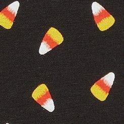 Plus Size Cotton High-Rise Shortie Panty, CANDY CORN BLACK, swatch