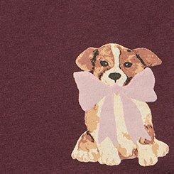 Plus Size Cotton High-Rise Shortie Panty, SWEETHEART PUPPY WINETASTING, swatch