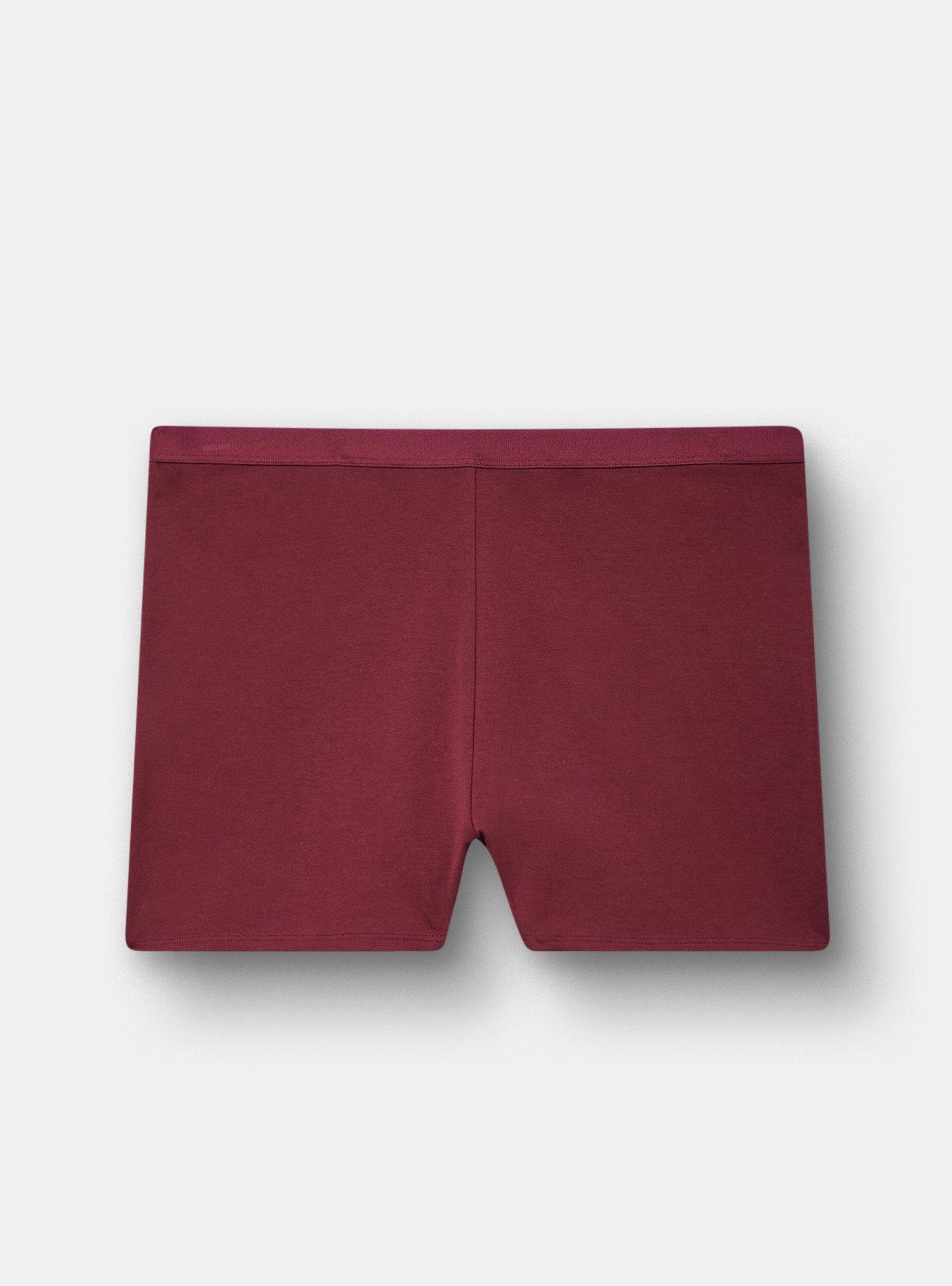 Cotton High-Rise Shortie Panty, MON CHERI BURGUNDY, alternate