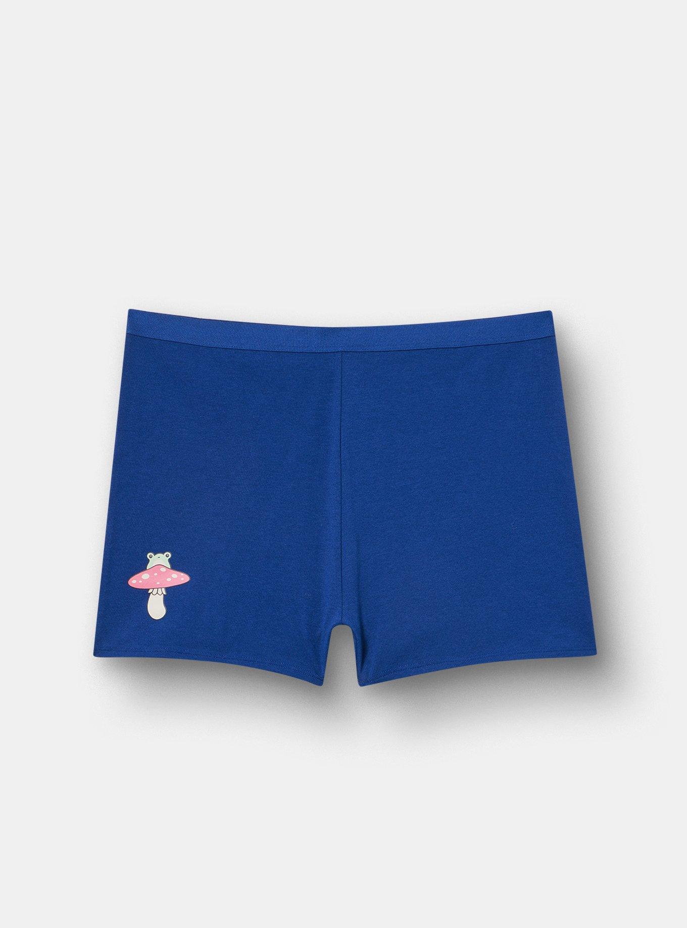 Cotton High-Rise Shortie Panty, TOADSTOOL BLUE, hi-res