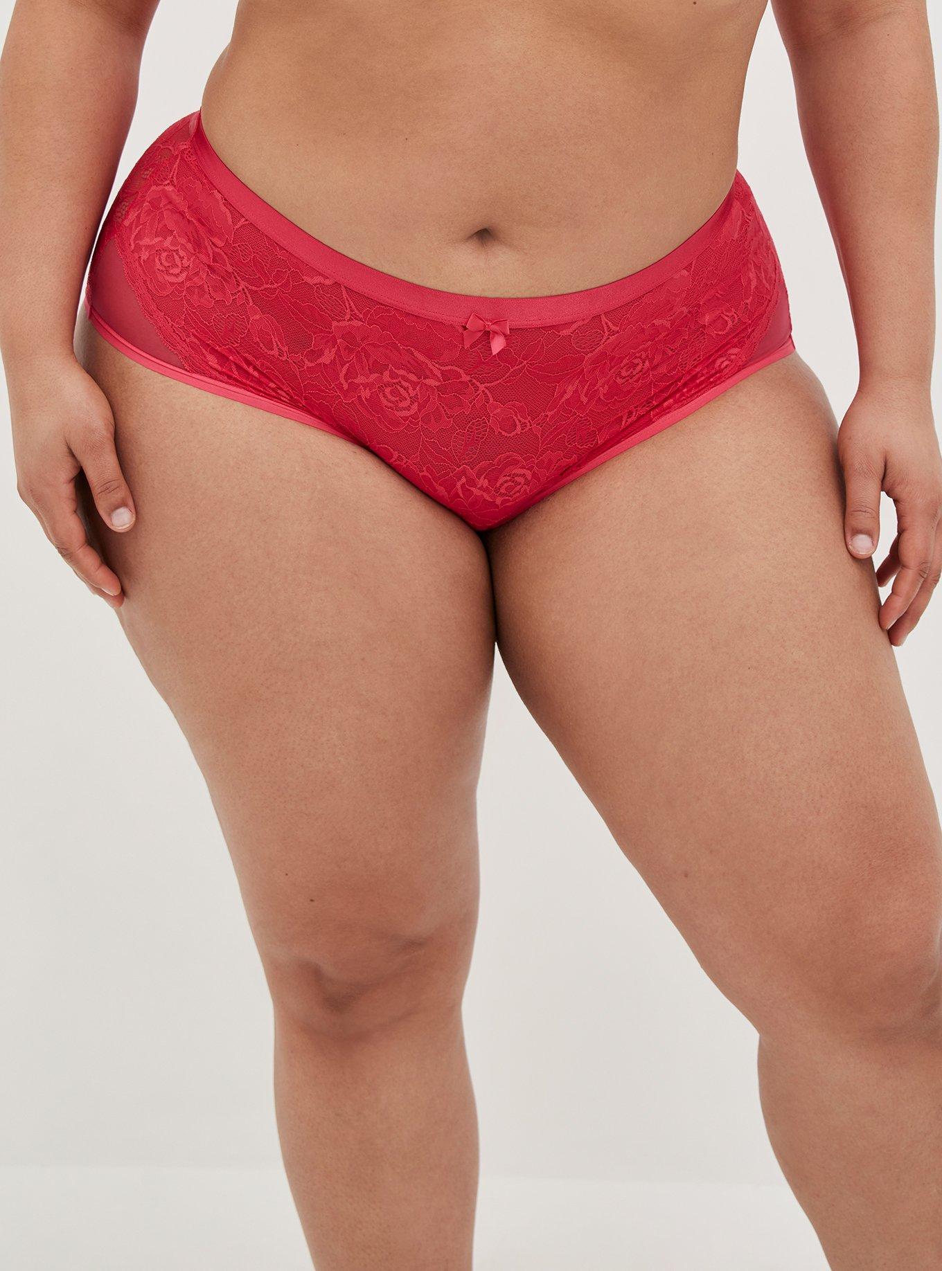 Plus Size - Floral Lace Mid-Rise Brief Panty - Torrid