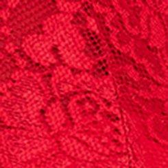 Plus Size Lightly Lined XO Lace Bralette, JESTER RED, swatch