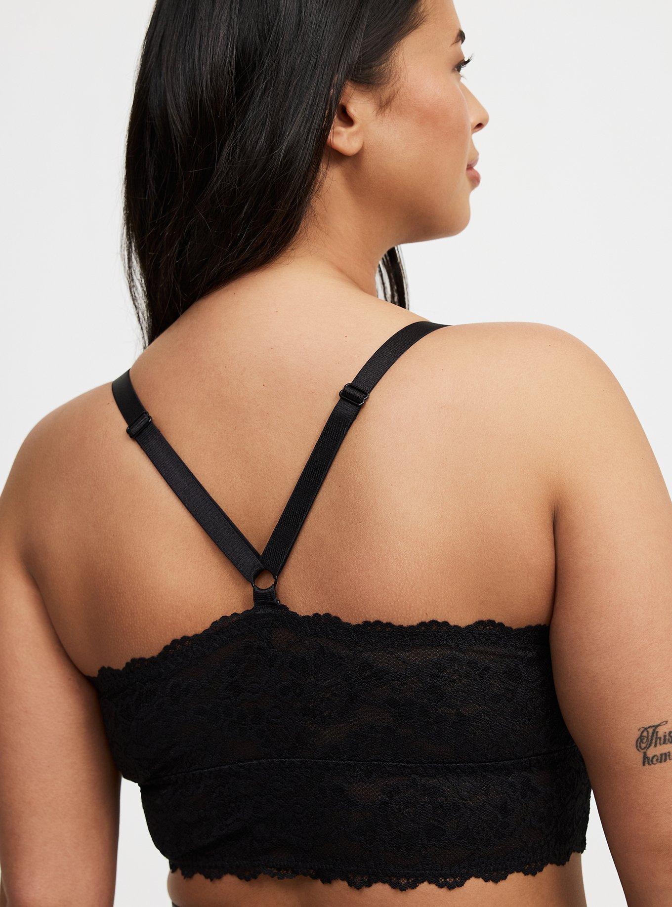 Plus Size - Lightly Lined Lace XO Front Bralette - Torrid