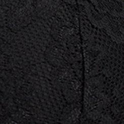 Plus Size Lightly Lined Simply Lace XO Front Bralette, RICH BLACK, swatch