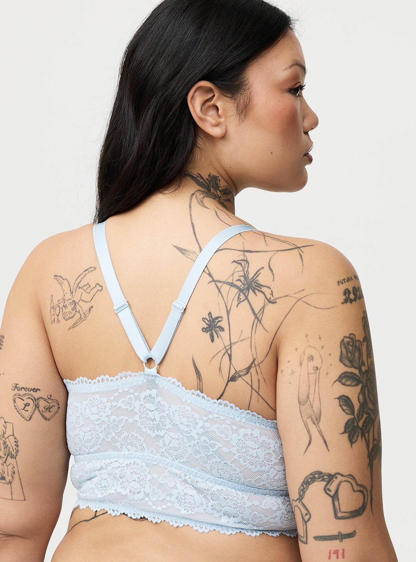 Lightly Lined XO Lace Bralette, SKYWAY, alternate