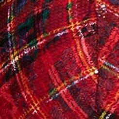Plus Size Lightly Lined Simply Lace XO Front Bralette, BIASED TARTAN PLAID, swatch
