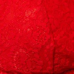 Lightly Lined Simply Lace XO Front Bralette, FLAME SCARLET, swatch