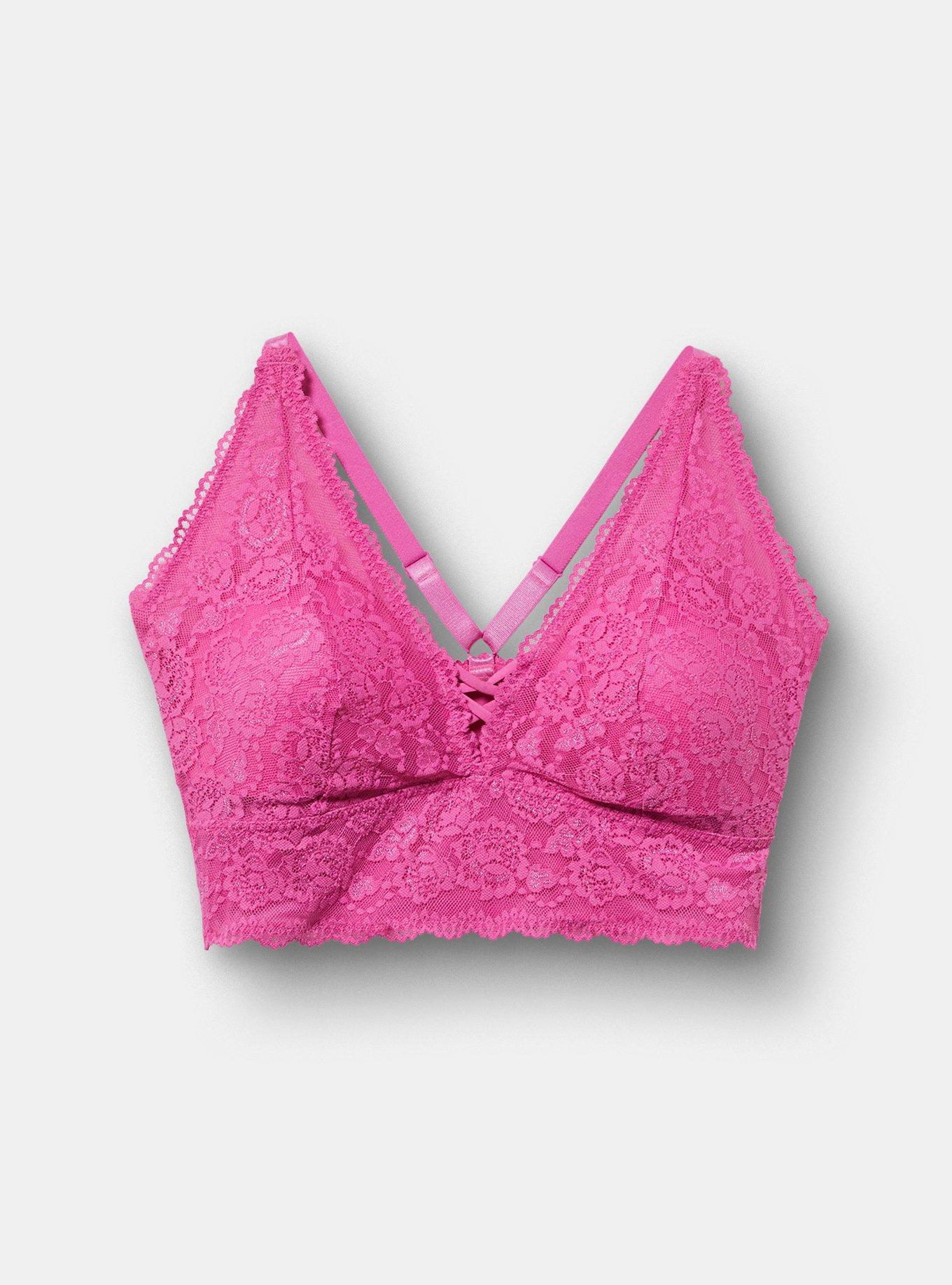 Lightly Lined XO Lace Bralette, SUGAR RUSH, hi-res