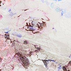 Lightly Lined Simply Lace XO Front Bralette, TEA WASHED FLORAL CLOUD DANCER, swatch