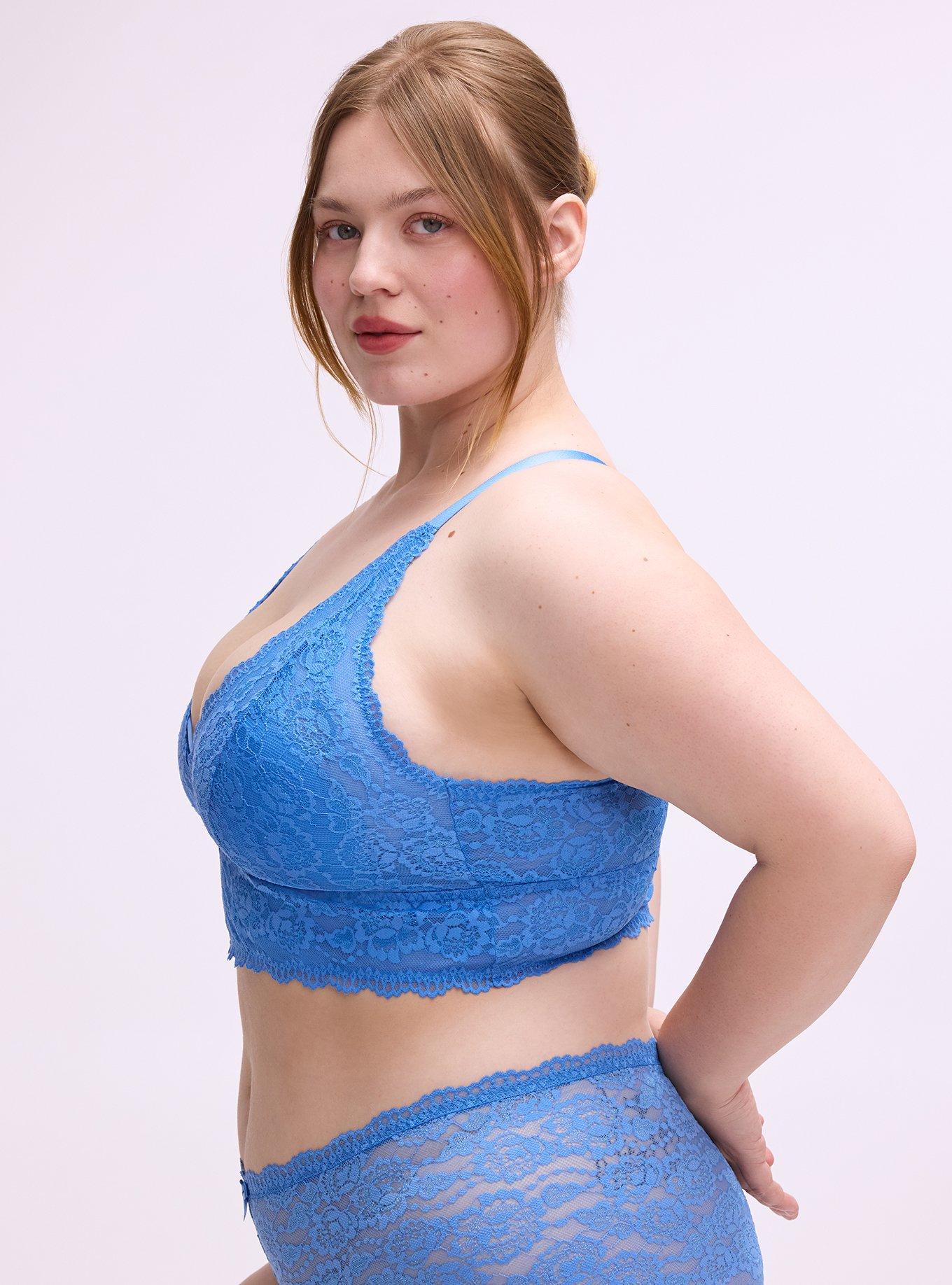 Lightly Lined XO Lace Bralette, REGATTA, alternate