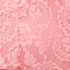 Lightly Lined XO Lace Bralette, FLAMINGO PINK, swatch