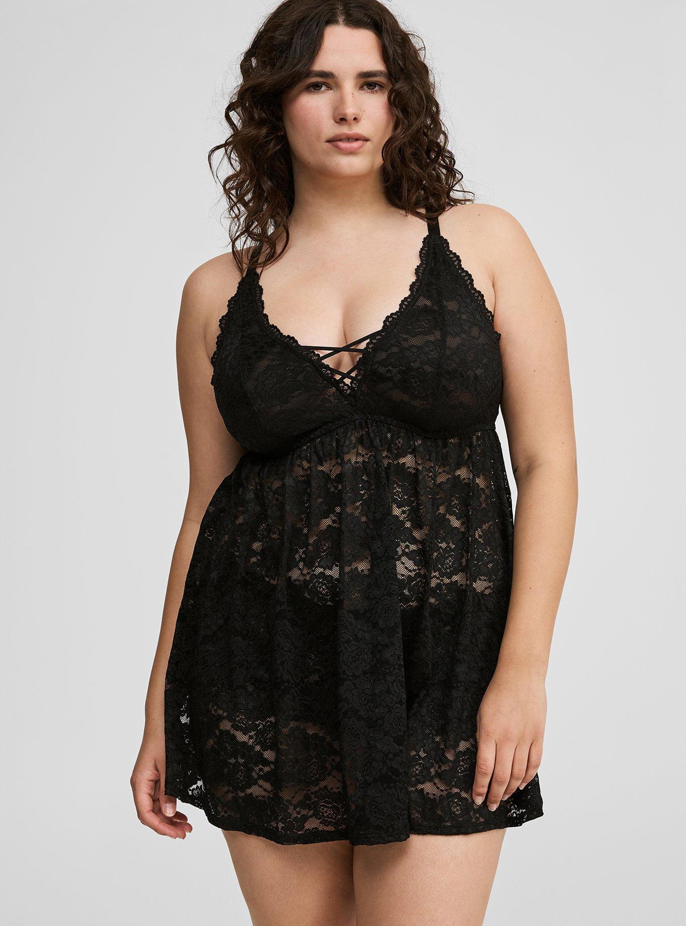 Lace-up Plus Size Babydoll – Curve and Twist