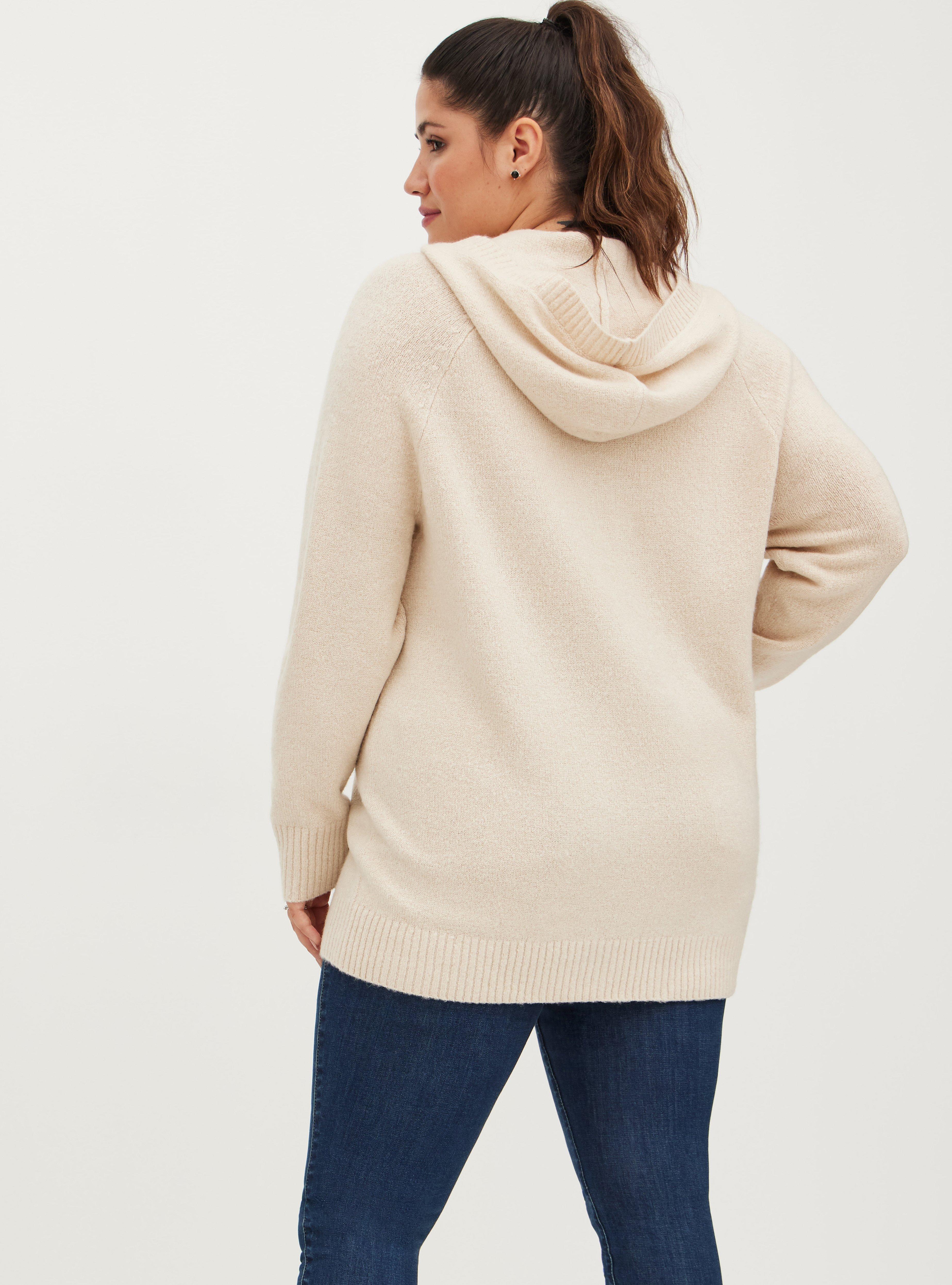 Raglan Hoodie Sweater - Rainbow Lips Oatmeal, OATMEAL HEATHER, alternate