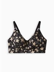 Wire-Free Lightly Lined Print Longline 360° Back Smoothing™ Bra, DOTTED STAR, hi-res