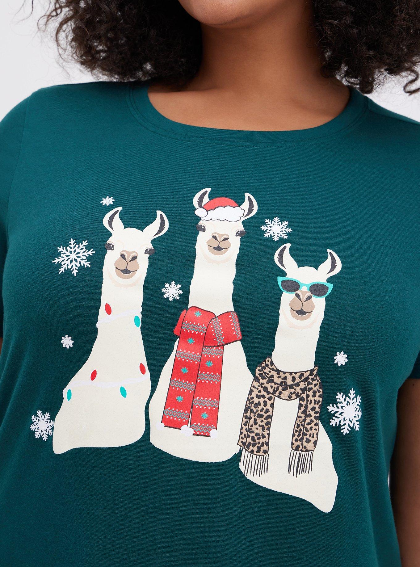 Plus size 2024 llama christmas sweater