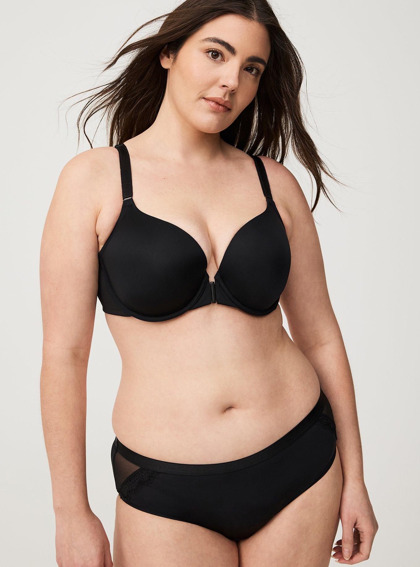 Torrid Perfect T-Shirt Front-Close Bra 38H Black