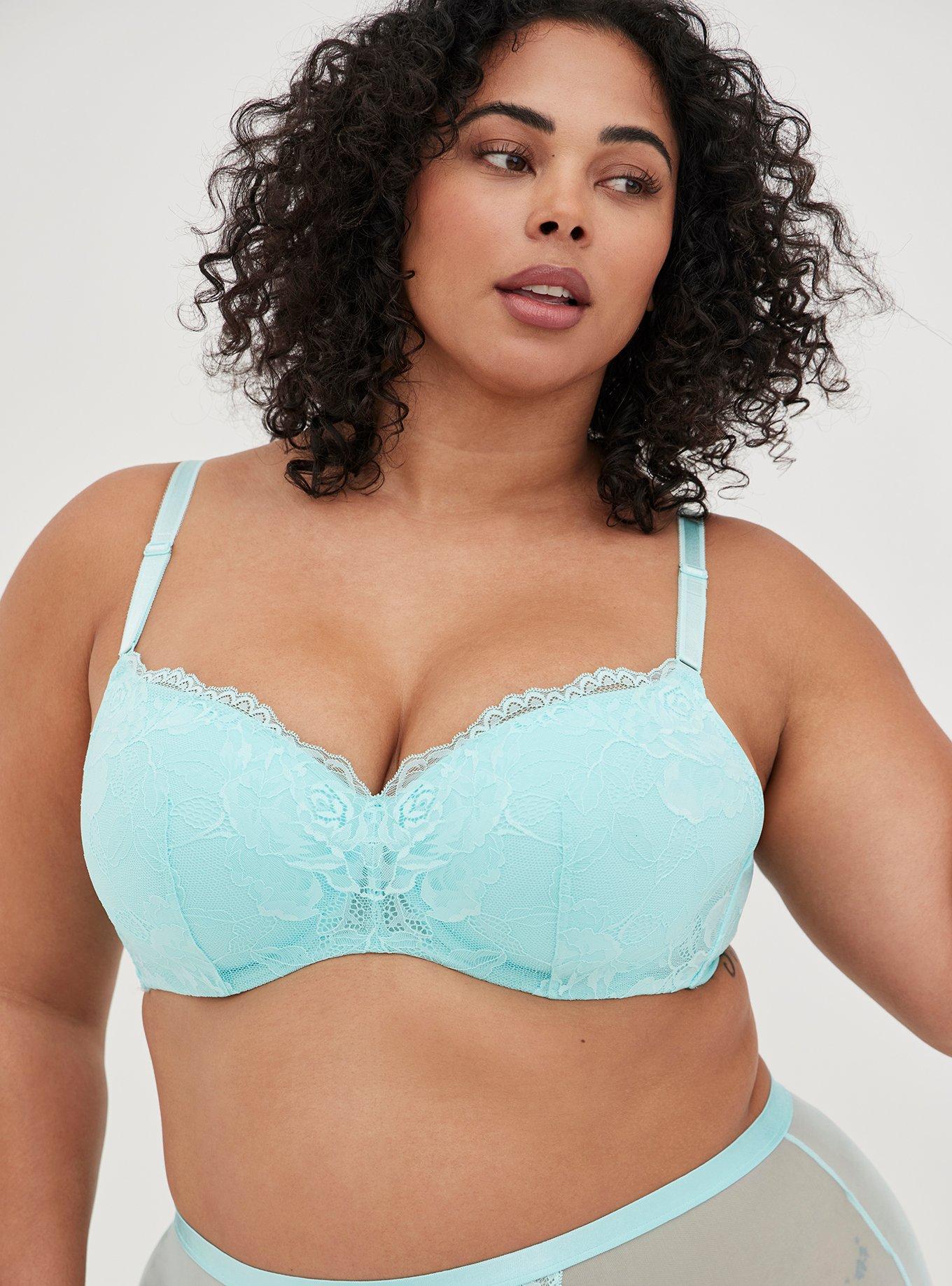 Full-Coverage Balconette Lightly Lined Floral Lace 360° Back Smoothing® Bra