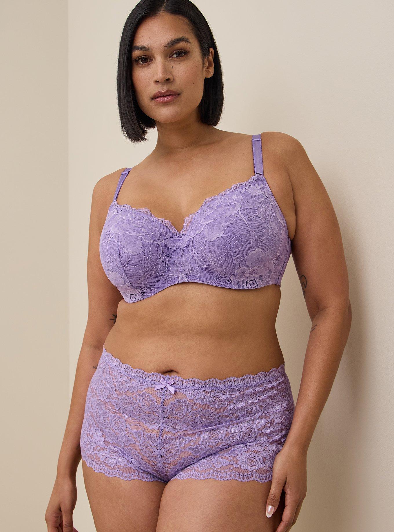 Full-Coverage Balconette Lightly Lined Floral Lace 360° Back Smoothing® Bra