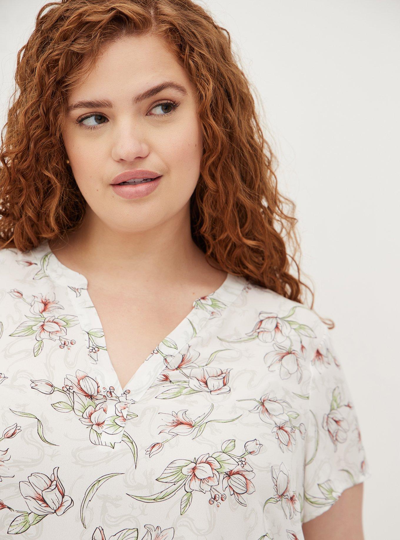 TORRID 6X outlet HI-LOW BLOUSE - DISNEY MULAN MUSHU FLORAL