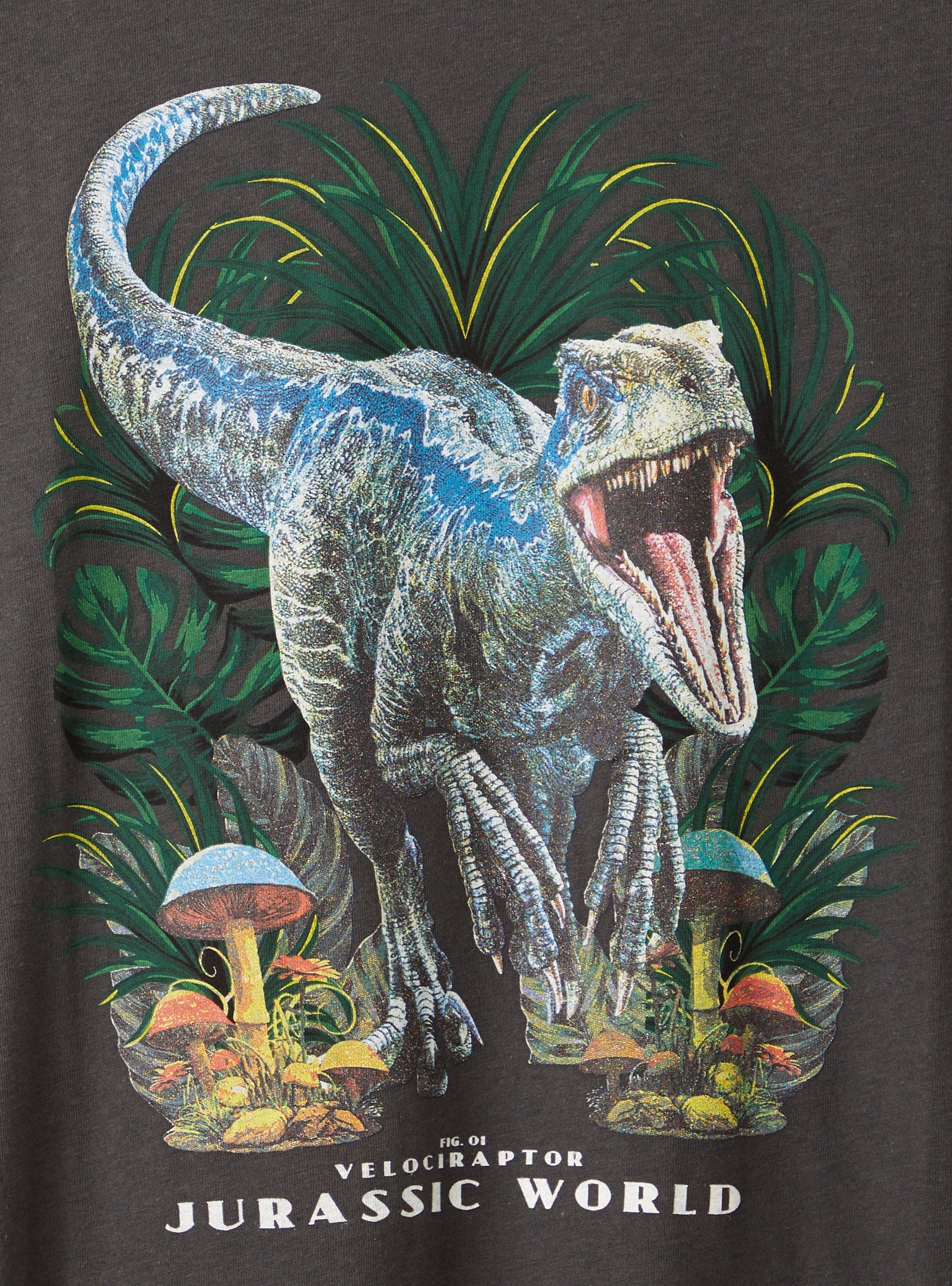 Jurassic Park Classic Fit Crew Tee - Vintage Black, VINTAGE BLACK, alternate
