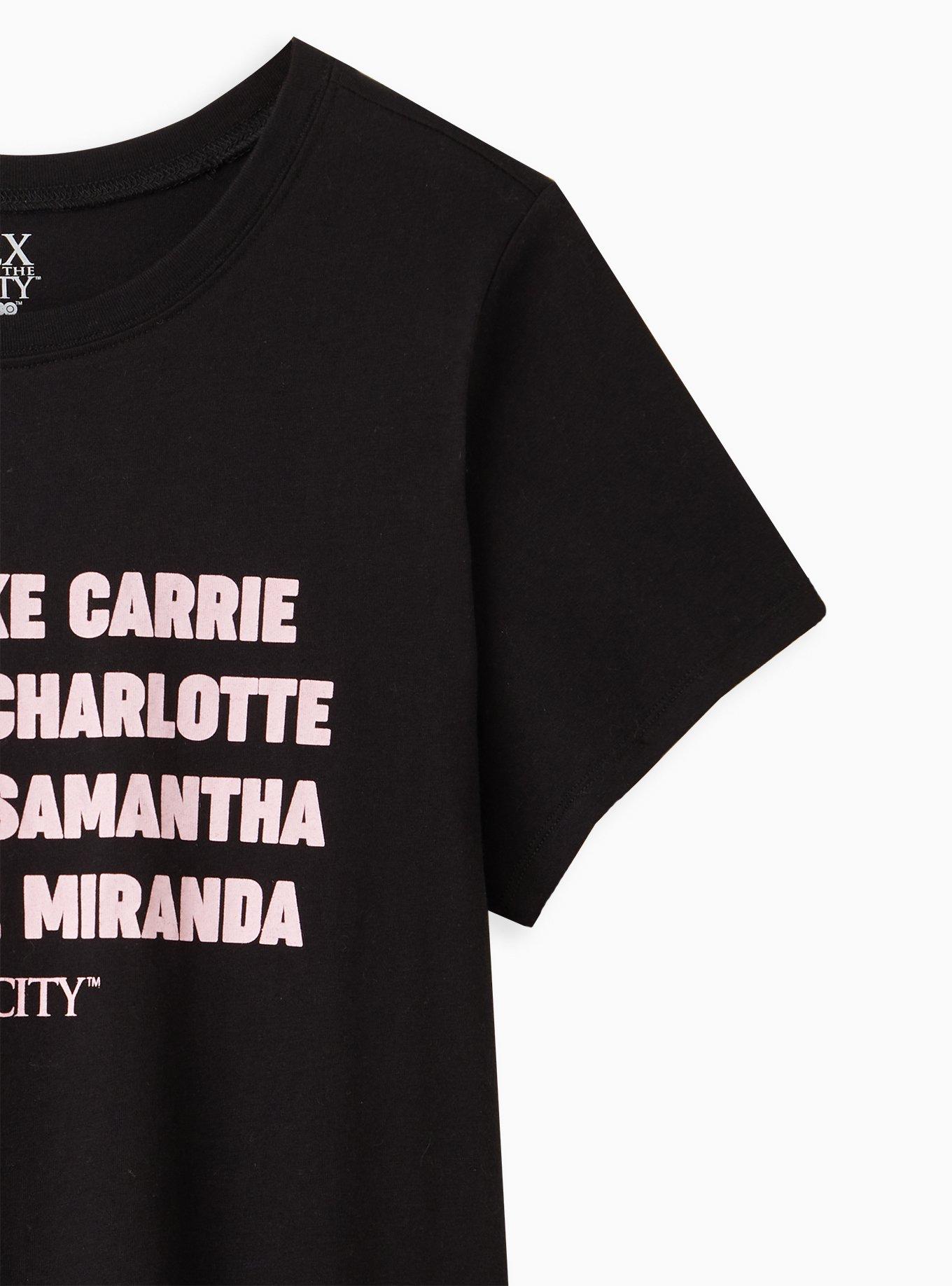 Plus Size Classic Fit Crew Tee - Sex & The City Black, DEEP BLACK, alternate