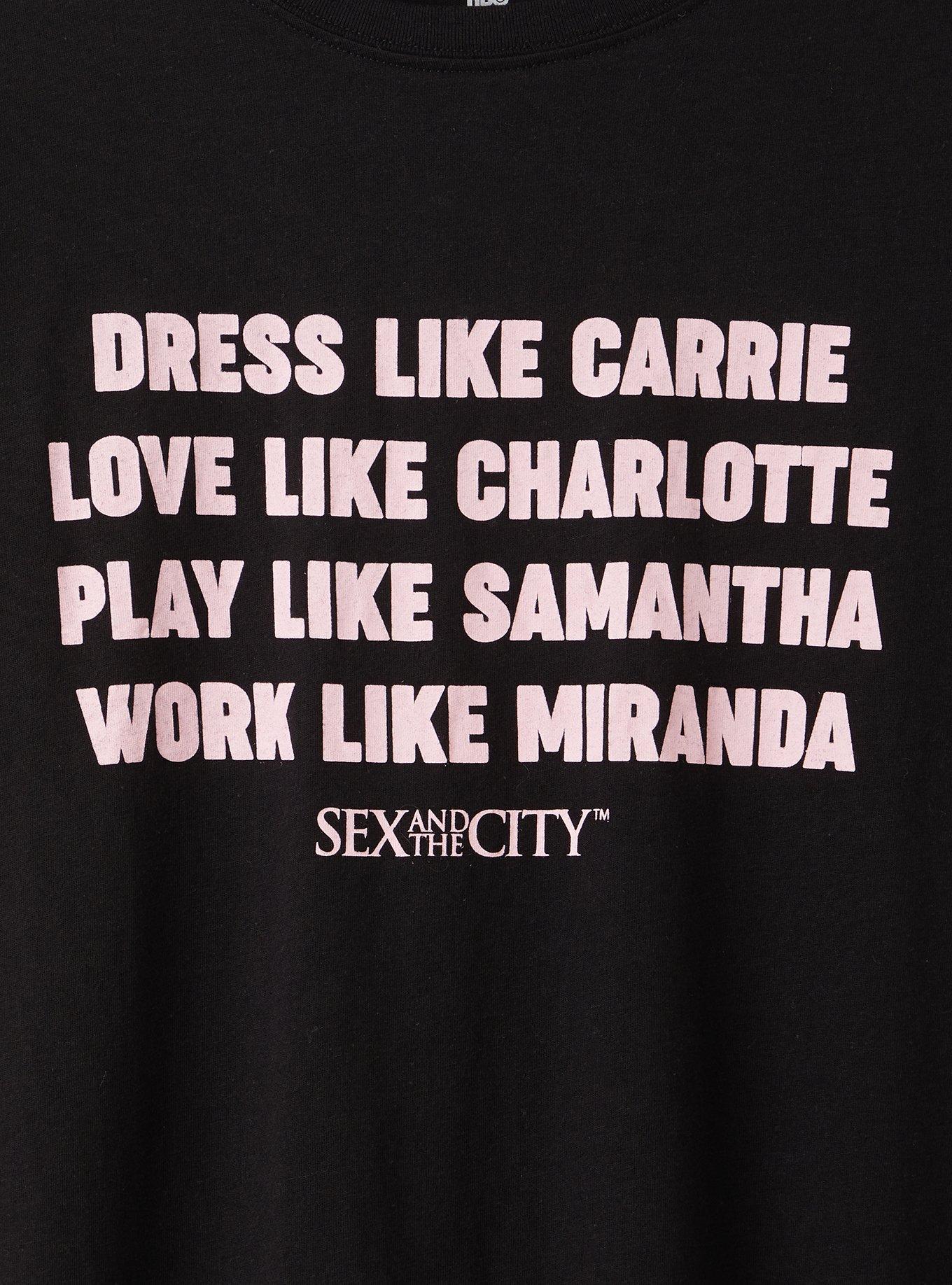 Plus Size Classic Fit Crew Tee - Sex & The City Black, DEEP BLACK, alternate