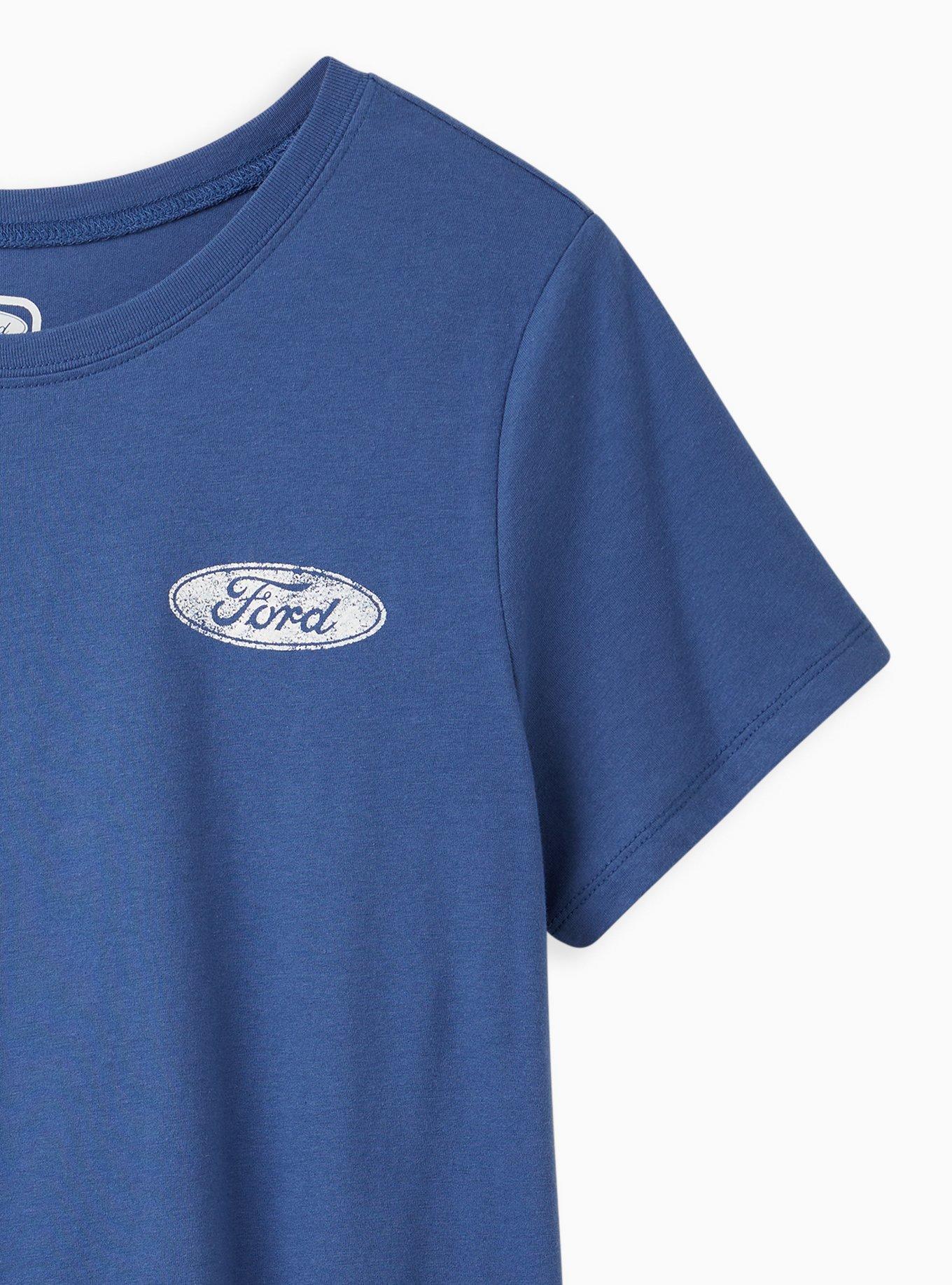 Plus Size Classic Crew Tee - Ford Mustang Navy, BLUE, alternate