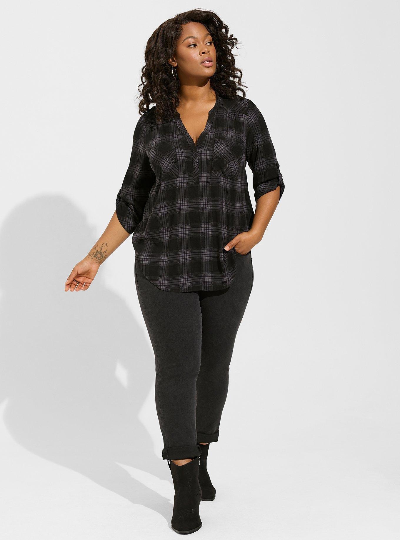 Plus Size - Harper Rayon Crepe Pullover 3/4 Sleeve Blouse - Torrid