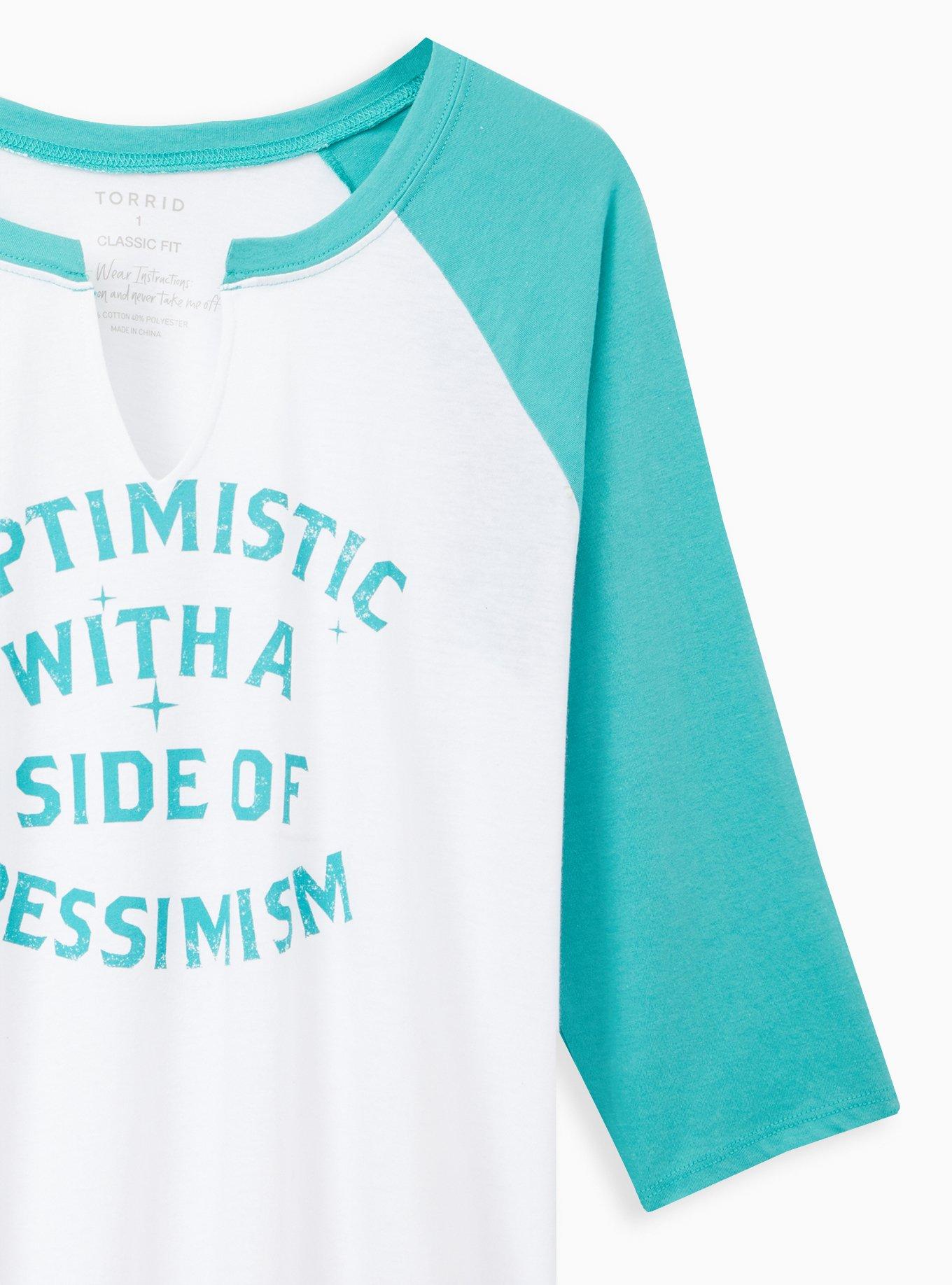 Classic Fit Raglan Tee - Optimistic White Turquoise, WHITE, alternate
