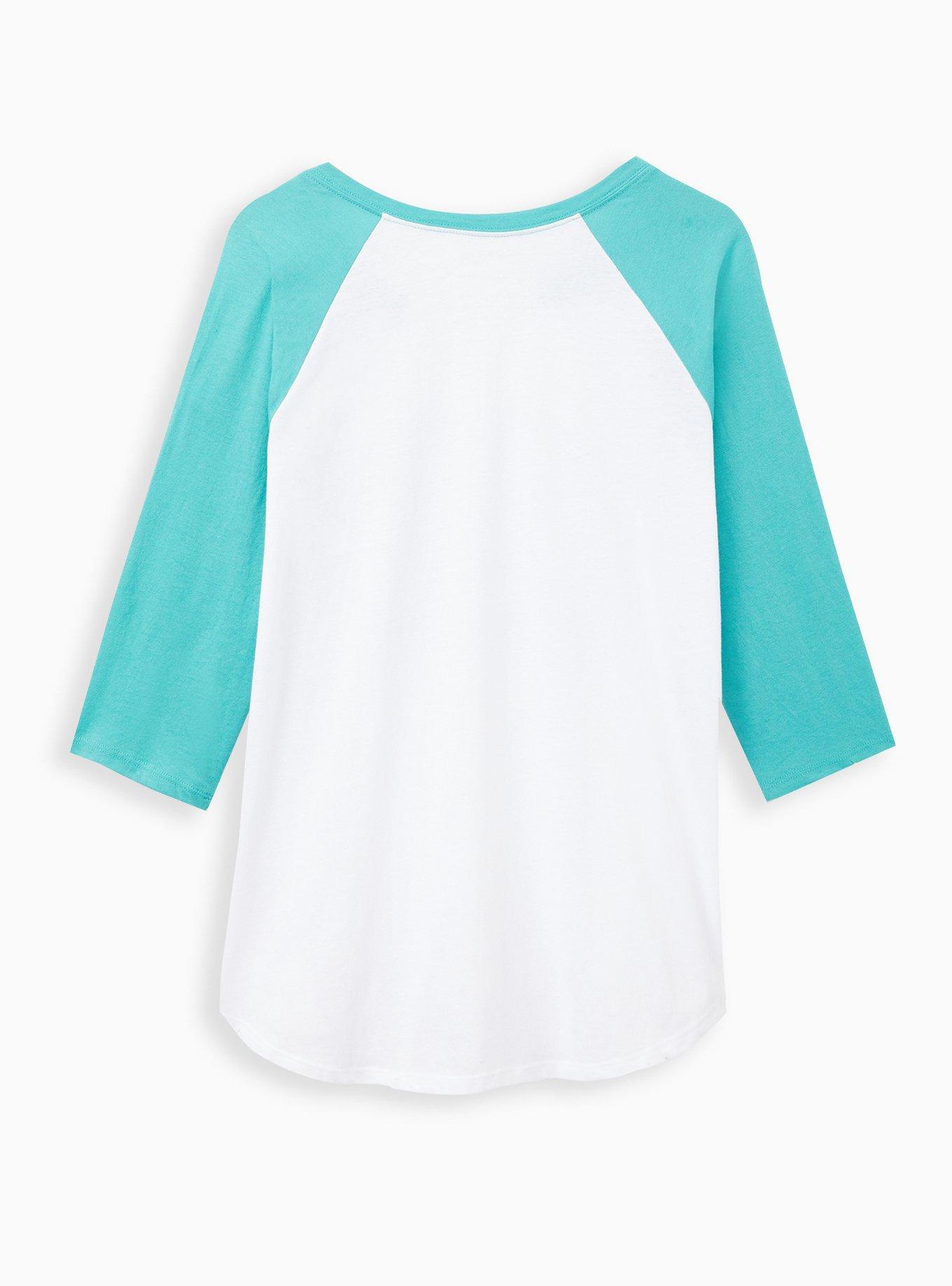 Classic Fit Raglan Tee - Optimistic White Turquoise, WHITE, alternate