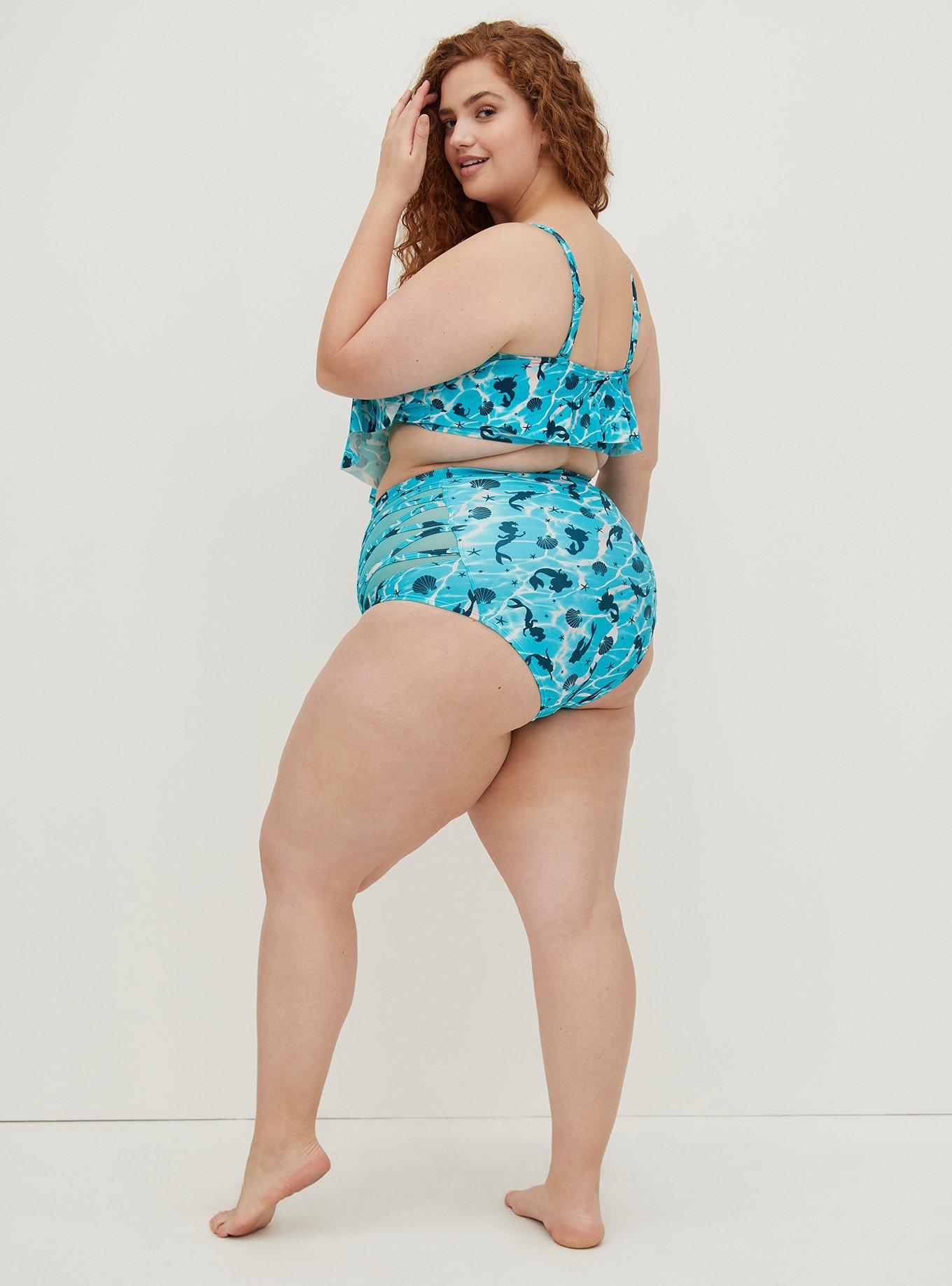 Little mermaid store swimsuit plus size