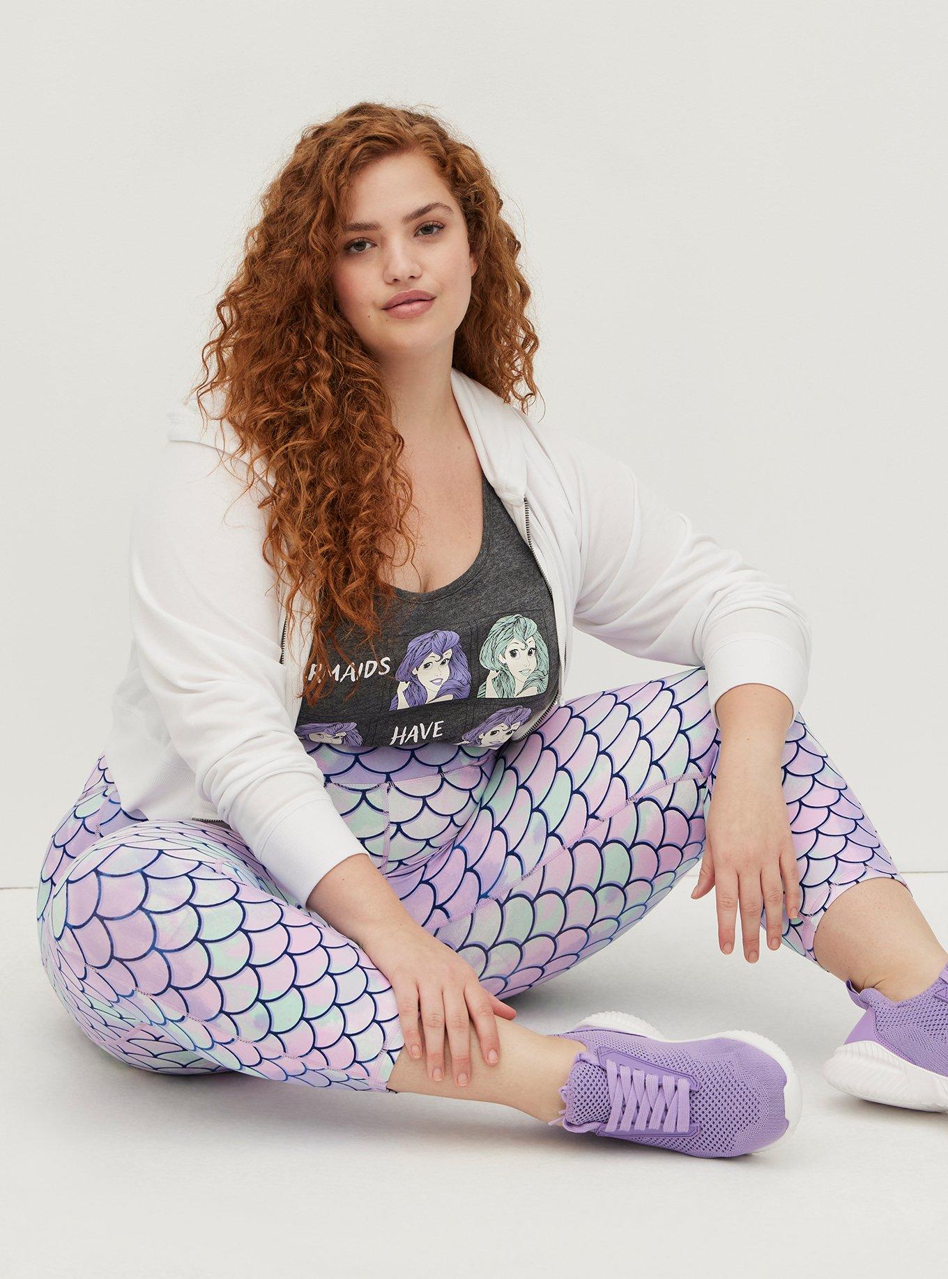 Plus Size Disney The Little Mermaid Hi Rise Capri Legging Ariel Scale Torrid