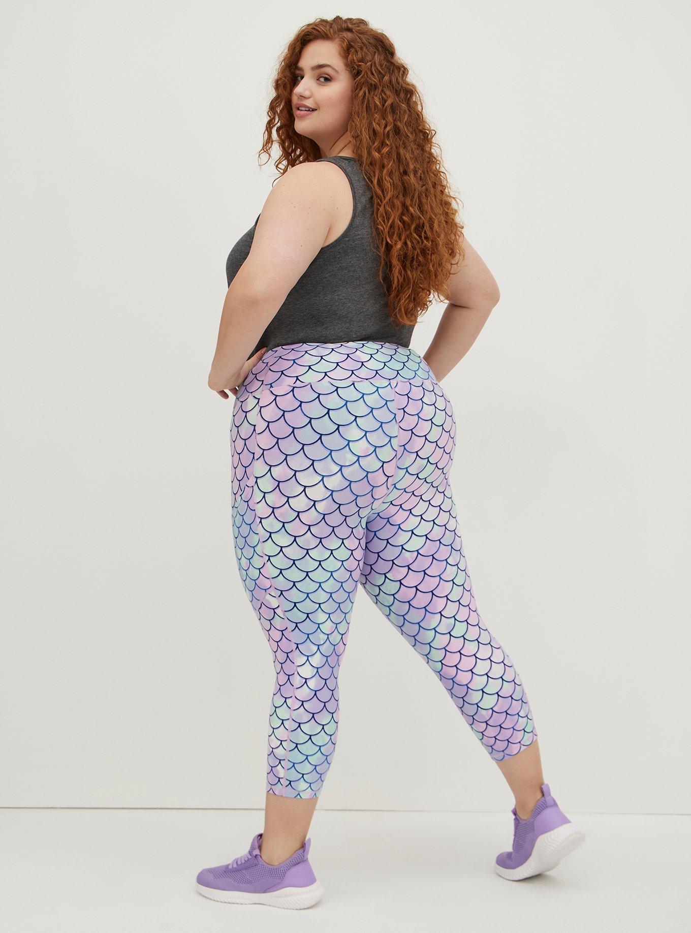 mermiad scale plus size leggings