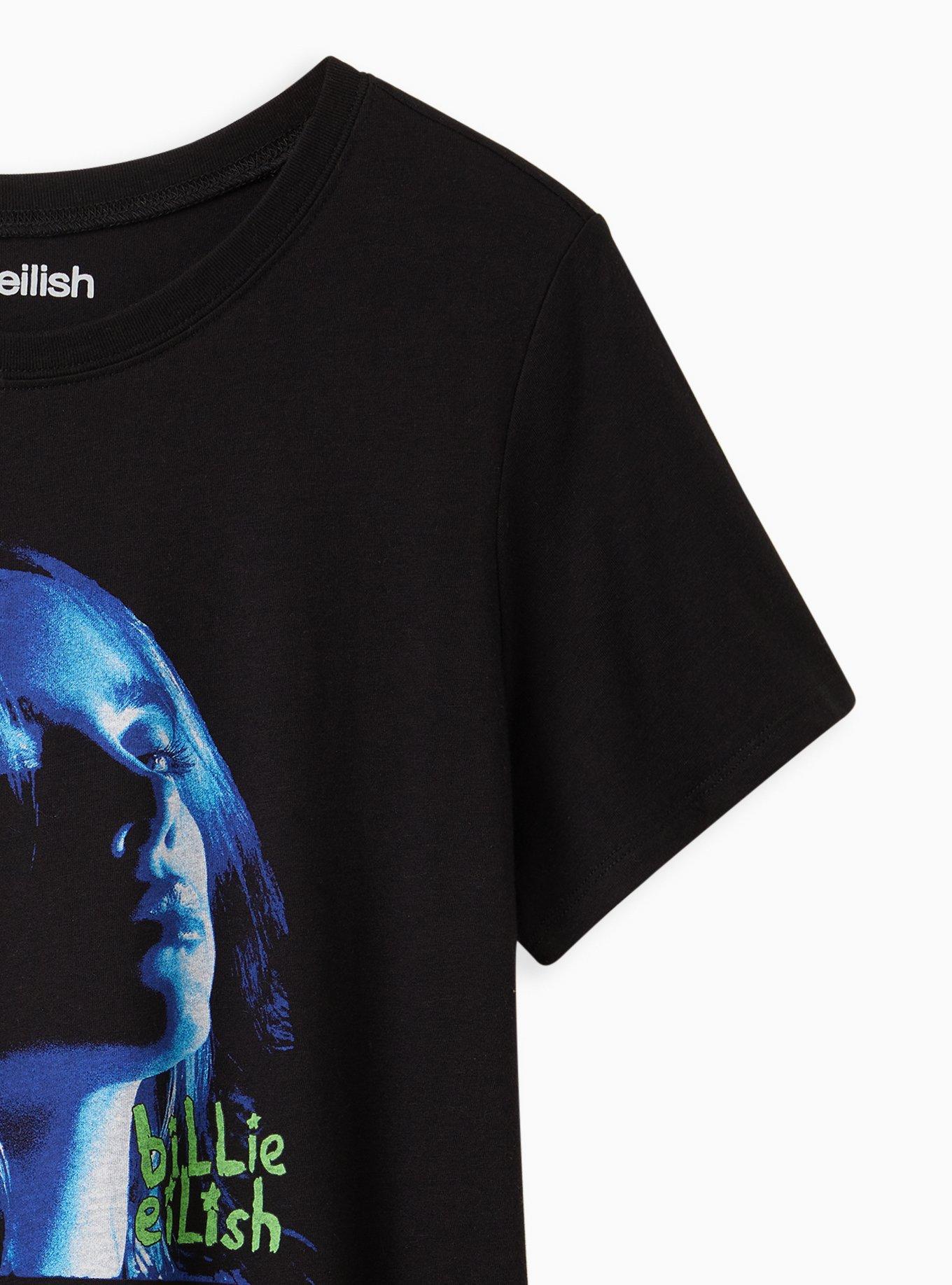 Plus Size - Classic Fit Crew Tee - Billie Eilish Black - Torrid