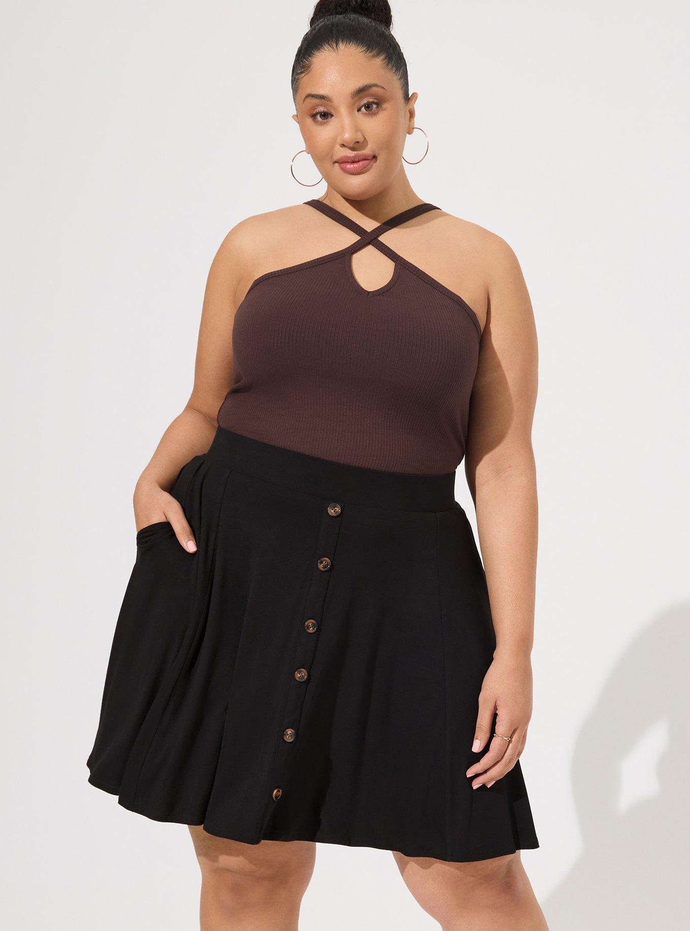 Plus Size - Mini Super Soft Button-Up Skirt - Torrid