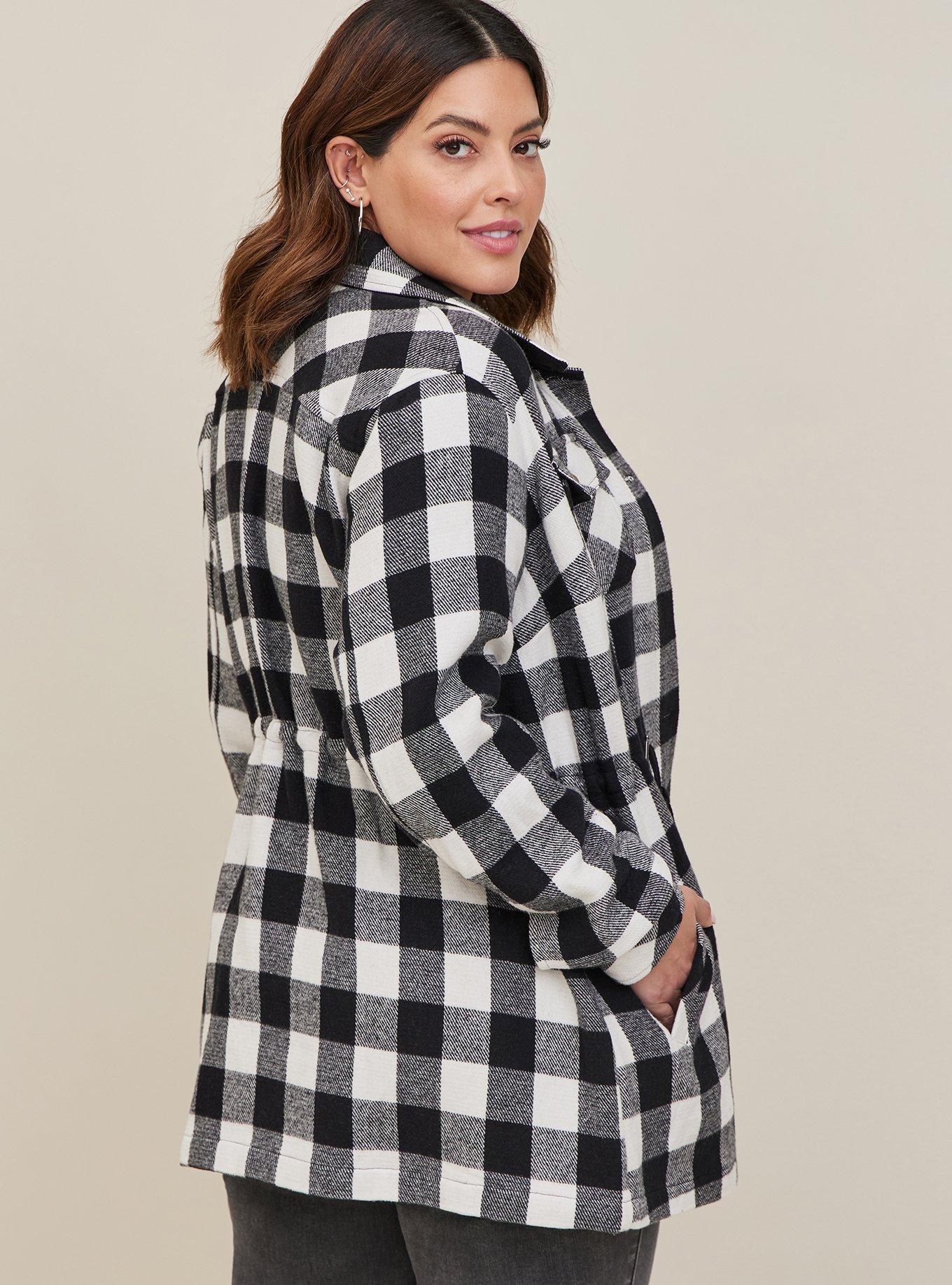 Plus Size - Brushed Cotton Shacket - Torrid