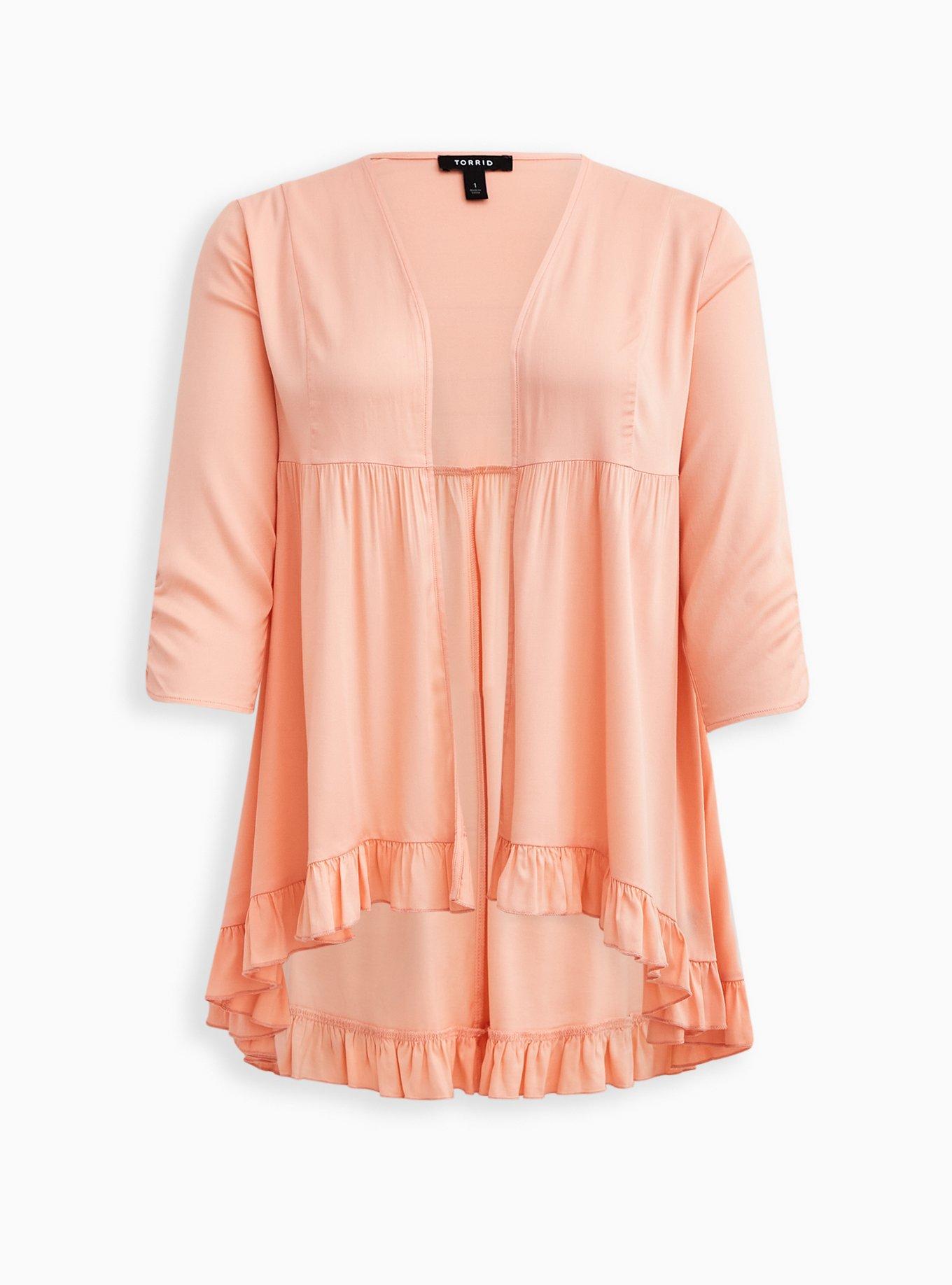 ruffle fluid kimono