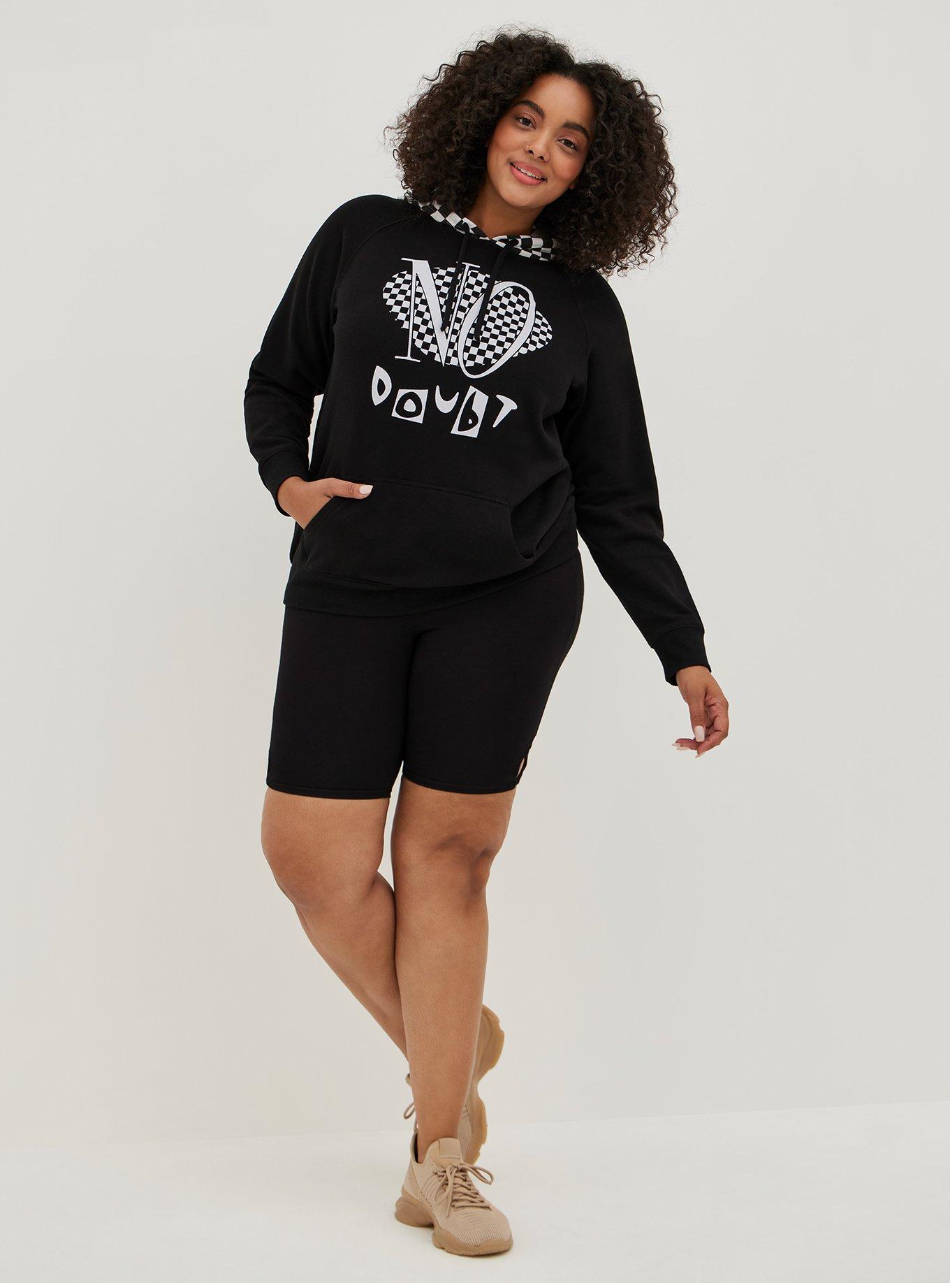 Pullover Hoodie - Cozy Fleece No Doubt Check Black, DEEP BLACK, alternate